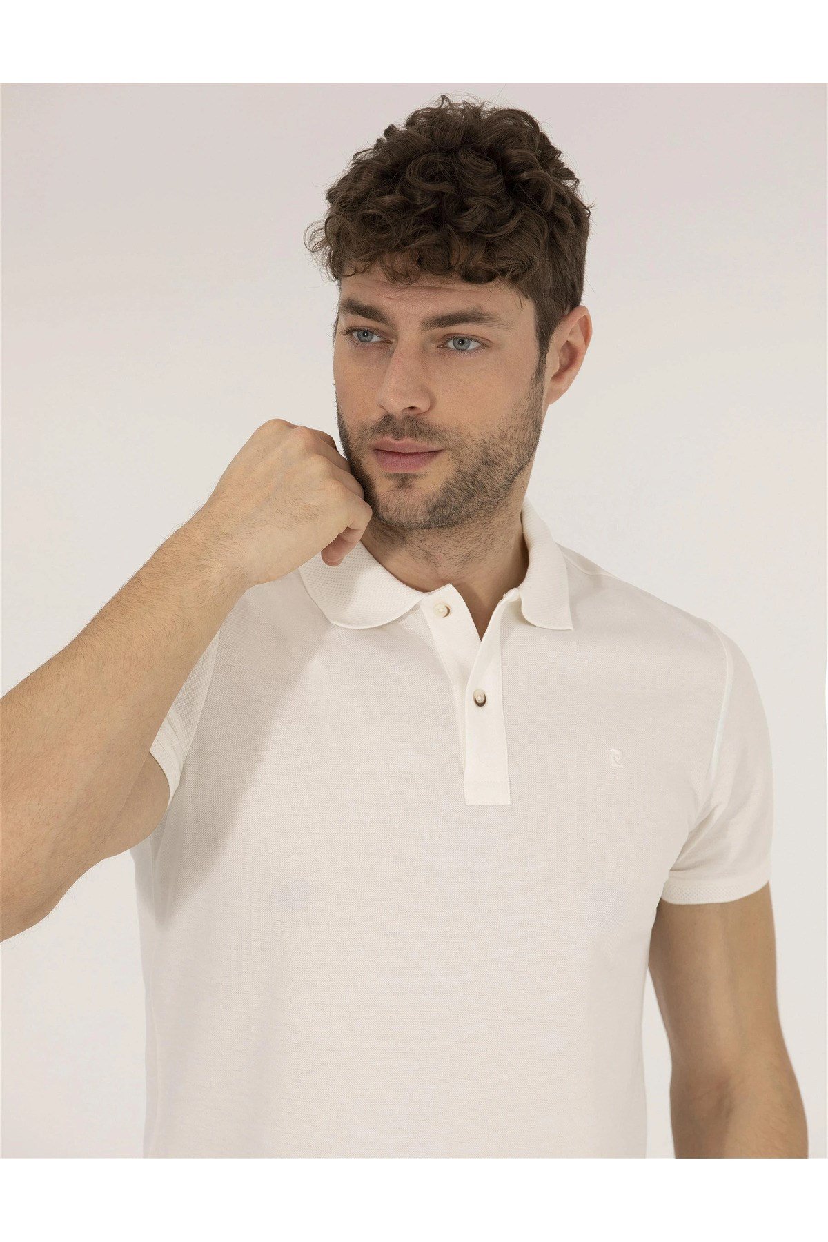 Beyaz Slim Fit Polo Yaka Merserize Tişört G021SZ011.000.1567290.VR013