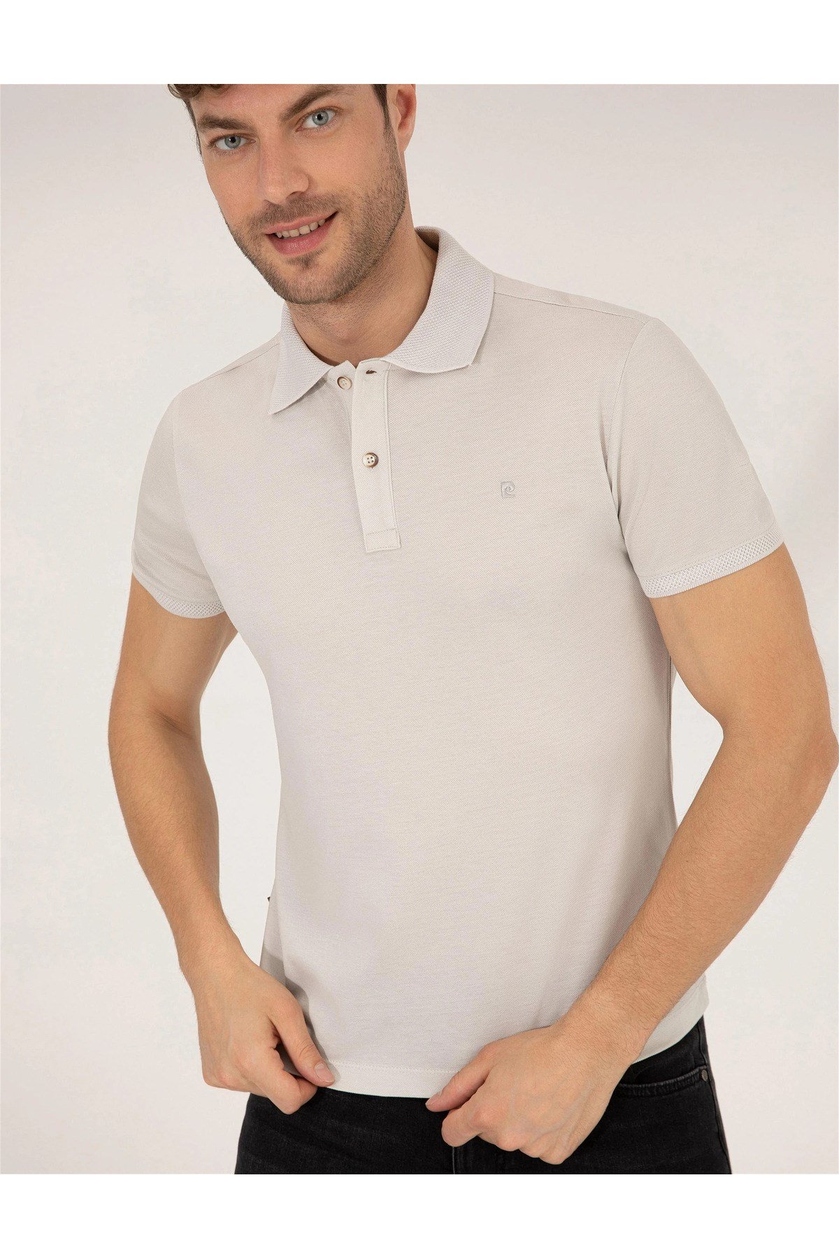Beyaz Slim Fit Polo Yaka Merserize Tişört G021SZ011.000.1567290.VR013