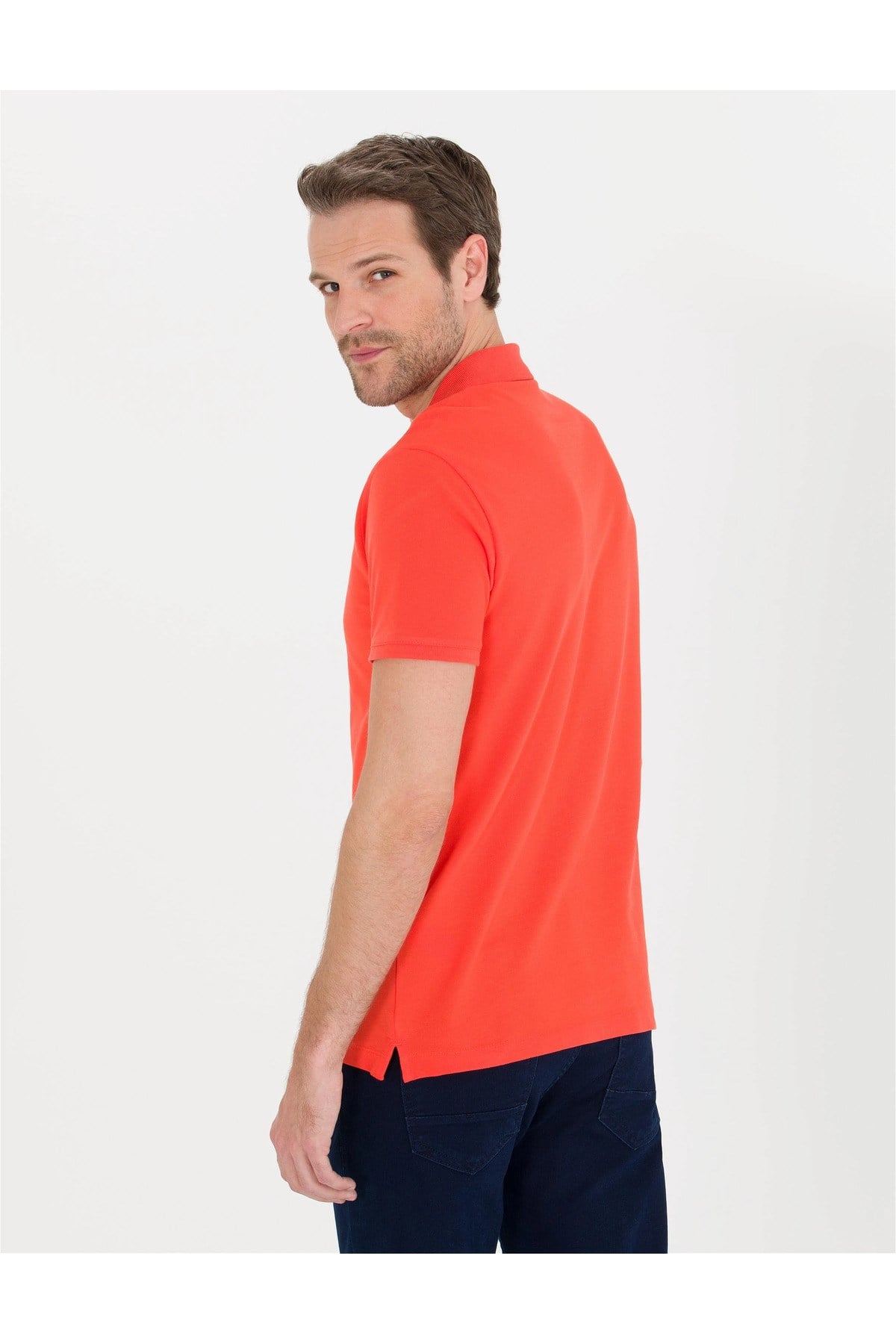 Beyaz Slim Fit Polo Yaka Merserize Tişört G021SZ011.000.1567290.VR013