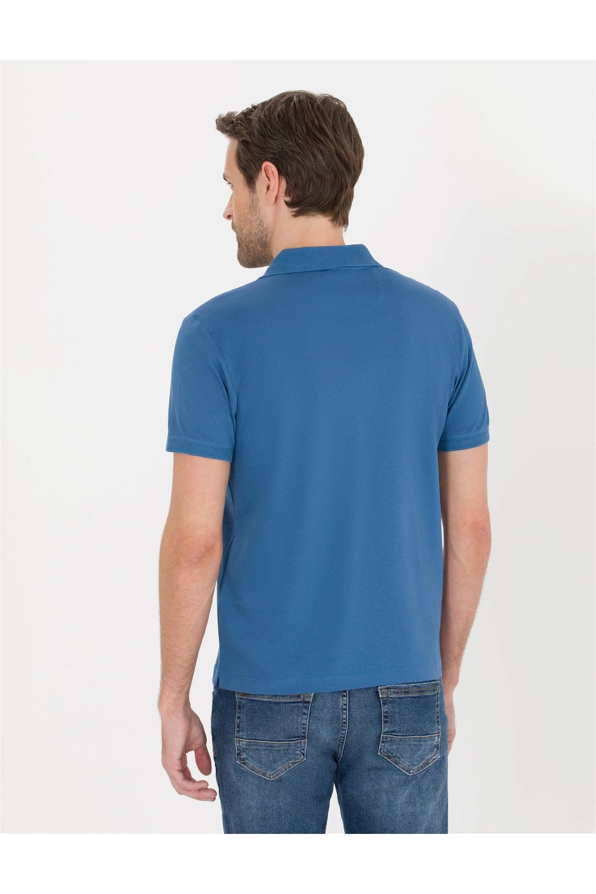 Beyaz Slim Fit Polo Yaka Merserize Tişört G021SZ011.000.1567290.VR013