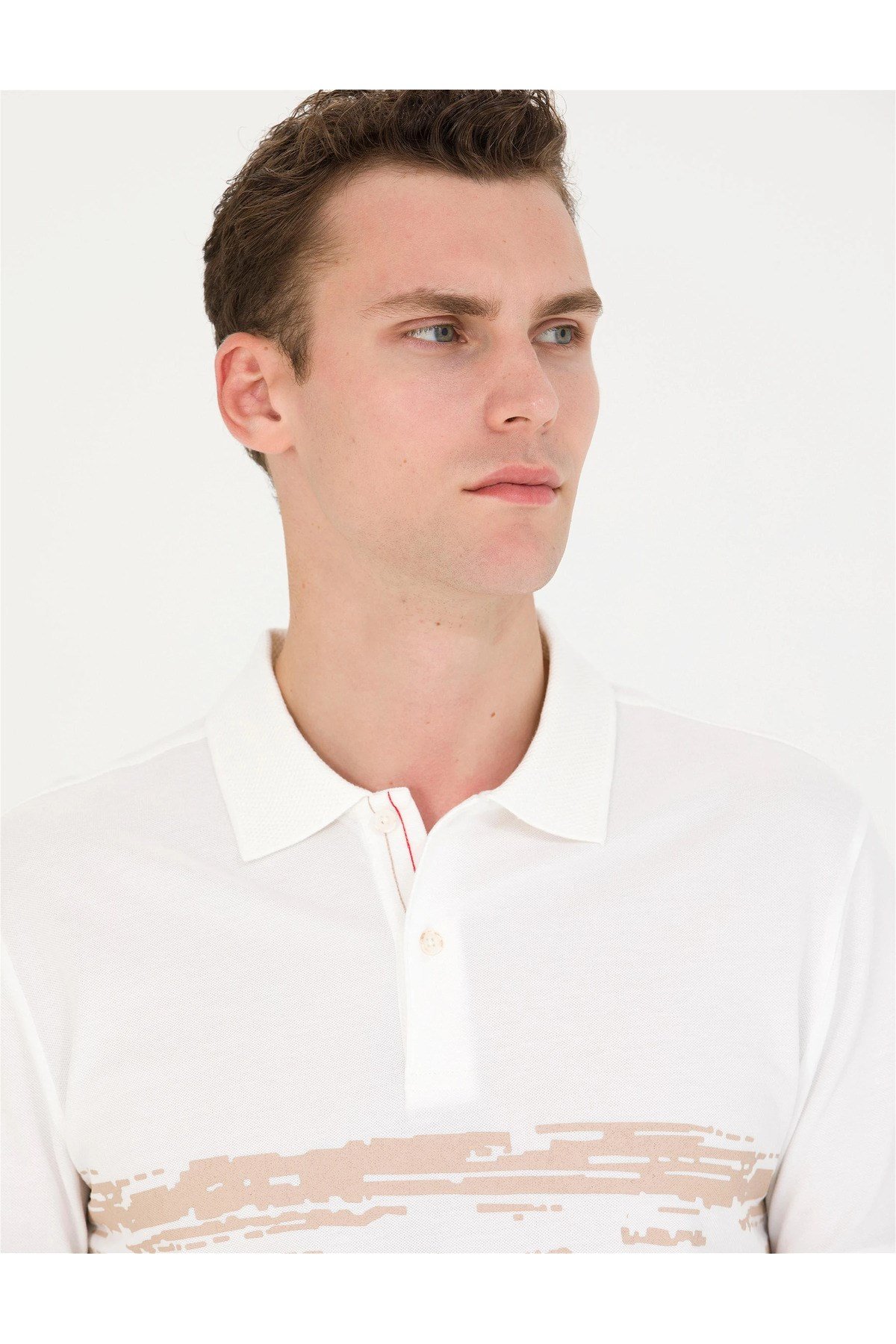 Beyaz Slim Fit Polo Yaka Tişört G021SZ011.000.1577959.VR019