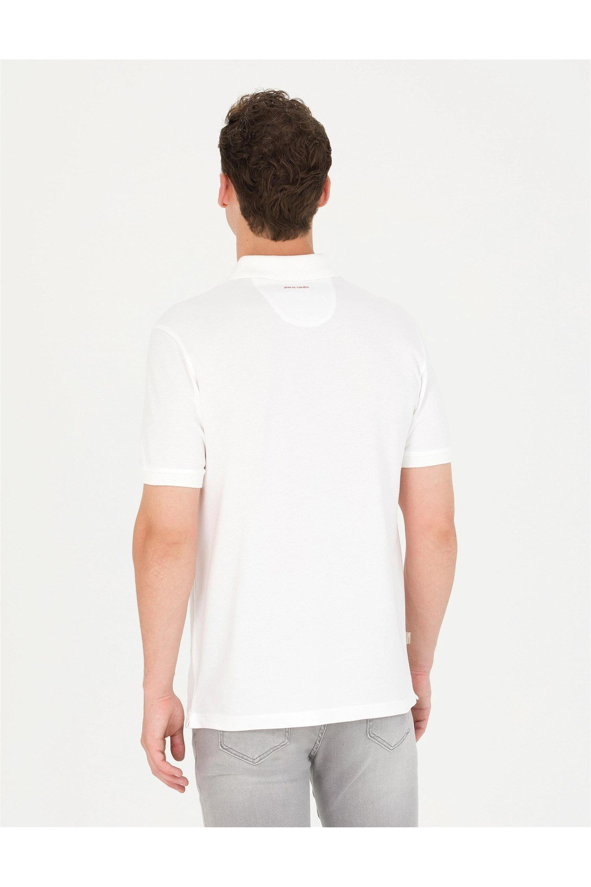 Beyaz Slim Fit Polo Yaka Tişört G021SZ011.000.1577959.VR019