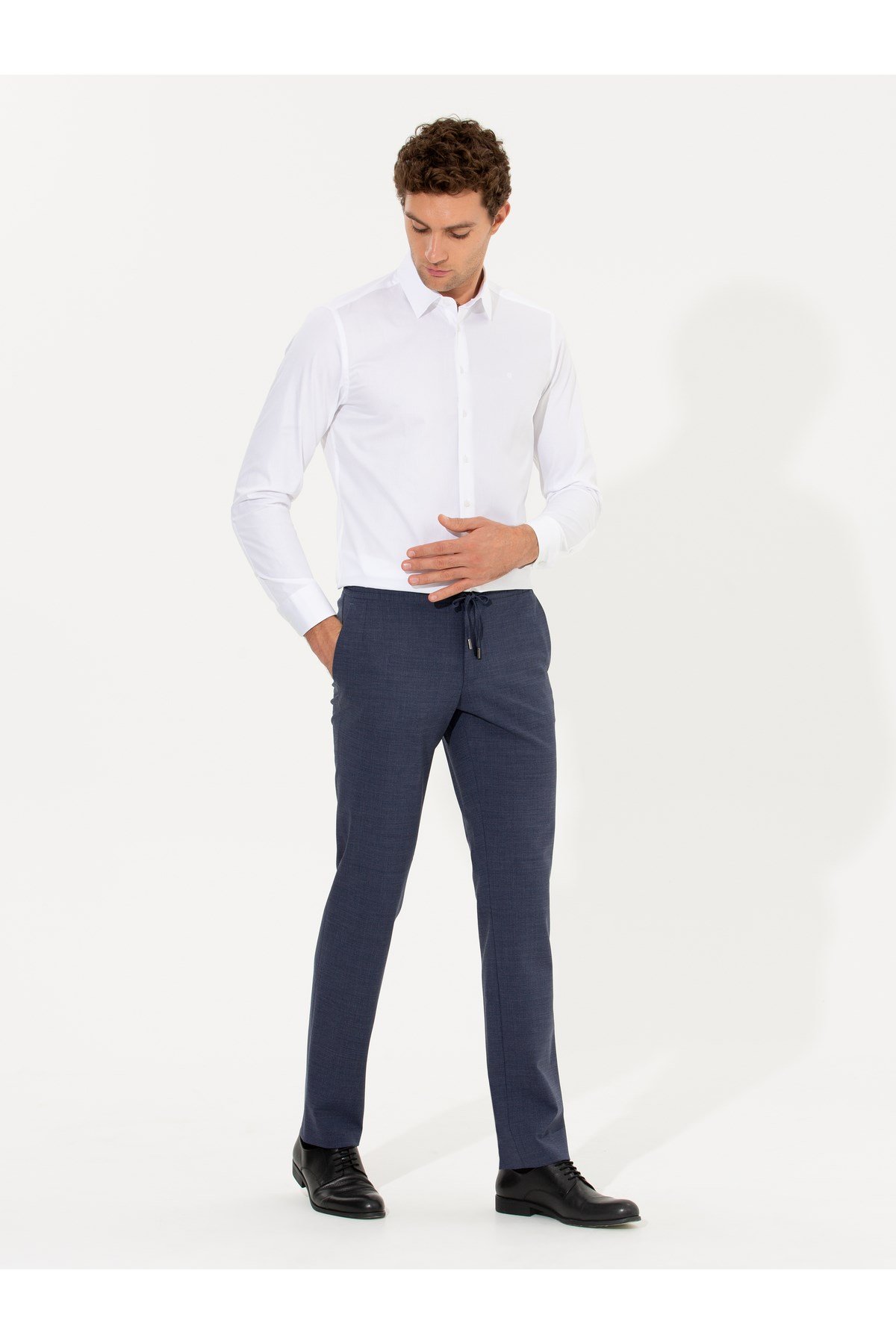 Beyaz Slim Fit Uzun Kollu Basic Gömlek 50268497-VR013