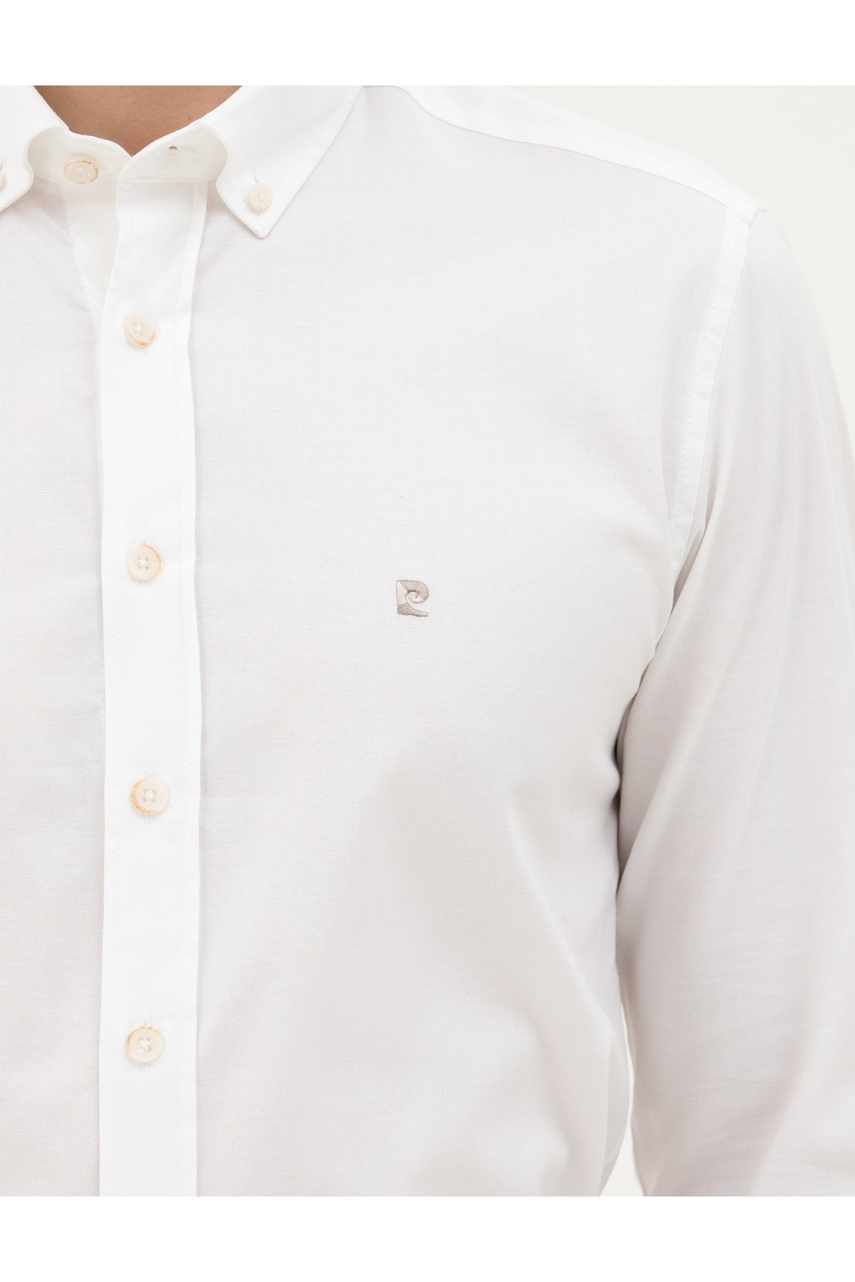 Beyaz Slim Fit Uzun Kollu Gömlek