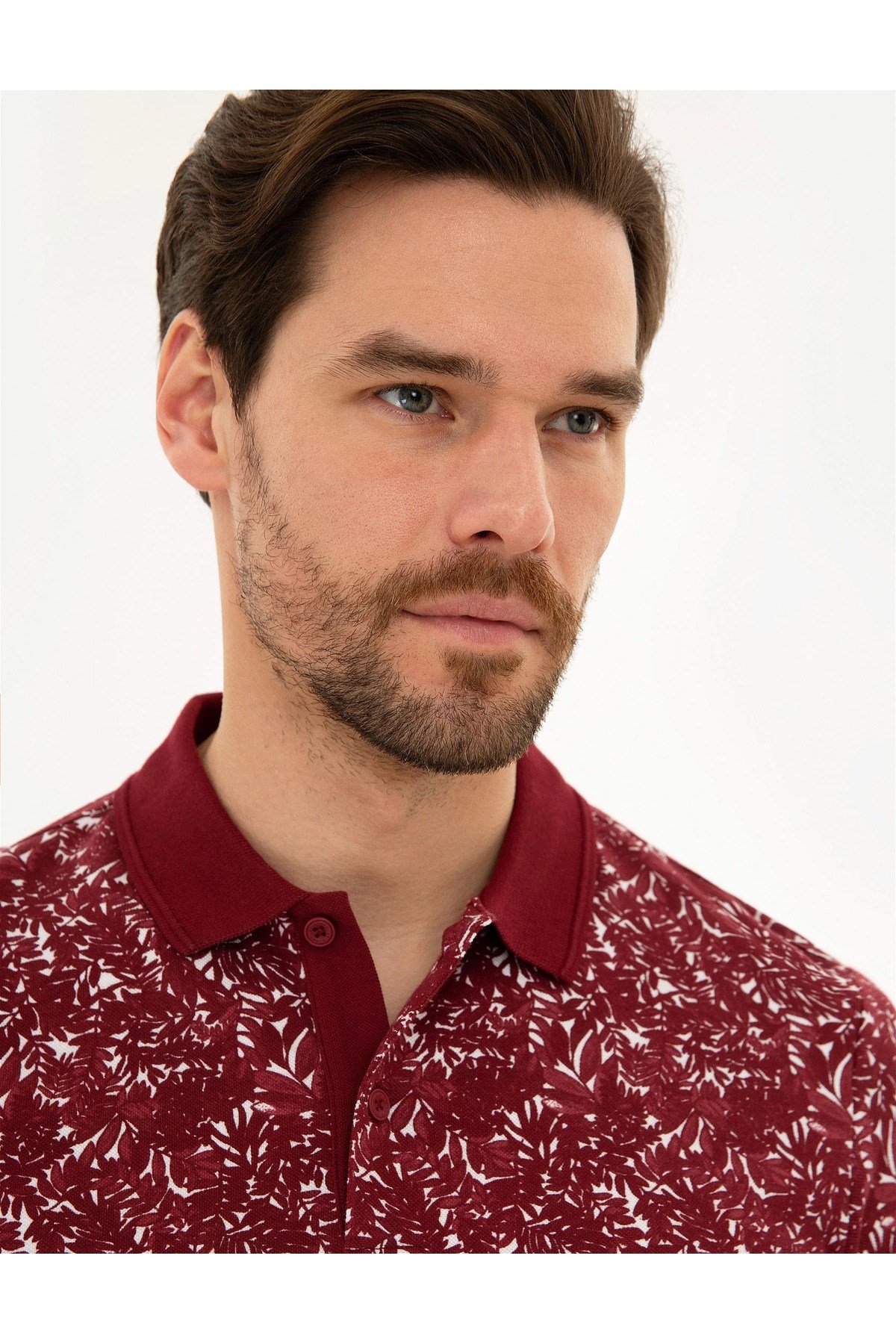 Bordo Slim Fit Polo Yaka T-Shirt G021GL011.000.990800.VR014