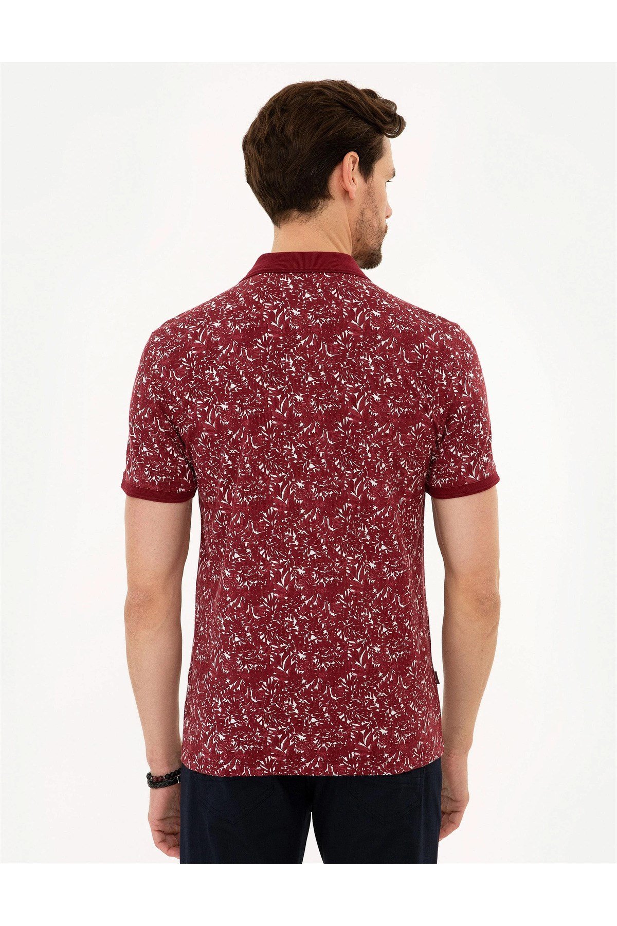 Bordo Slim Fit Polo Yaka T-Shirt G021GL011.000.990800.VR014