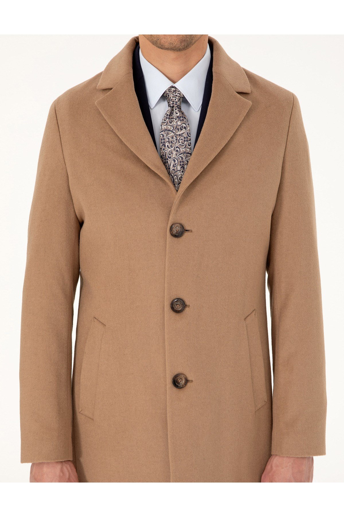 Camel Ex. Slim Fit Kaşe Kaban 50291017-VR015