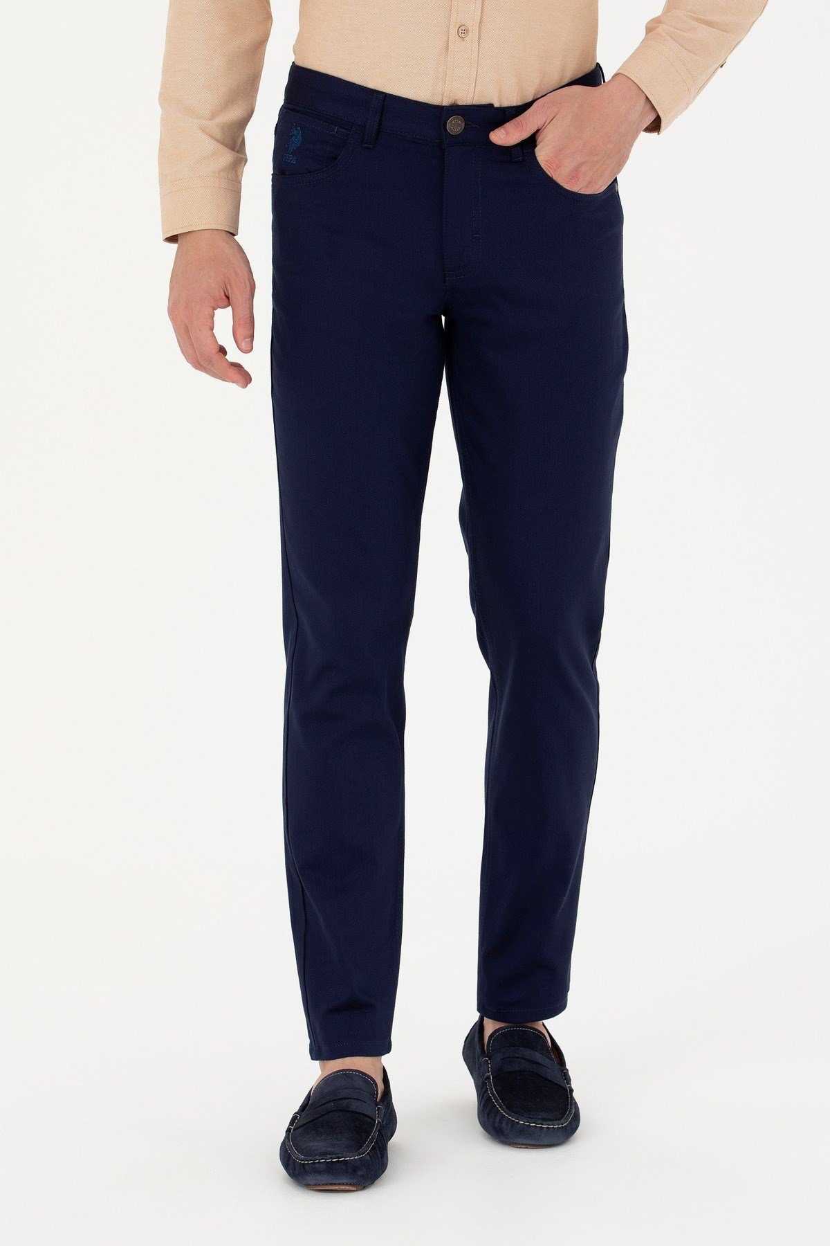 Dernest23Y Us Polo Assn  Erkek Kanvas Pantolon 1600054 Lacivert
