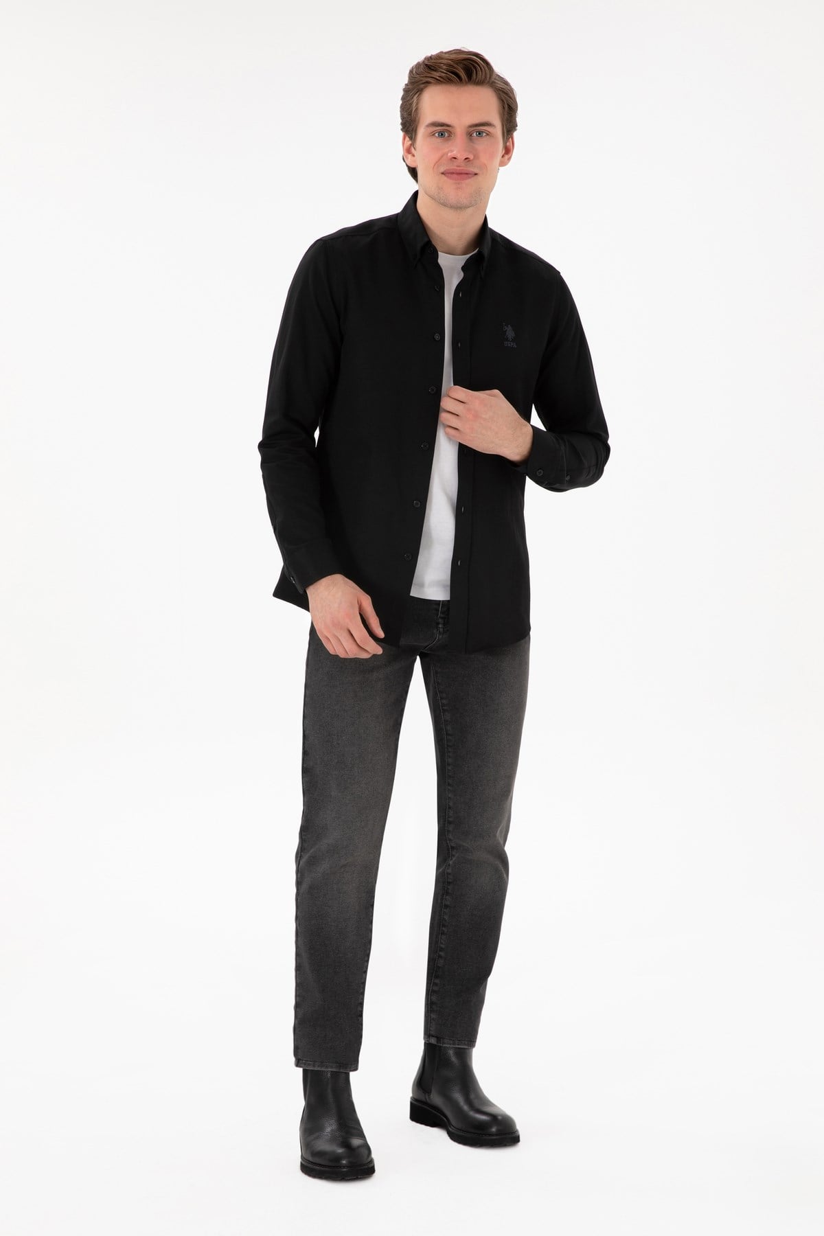 Dokuma Uzun Kol Slim Fit Gömlek 2084085