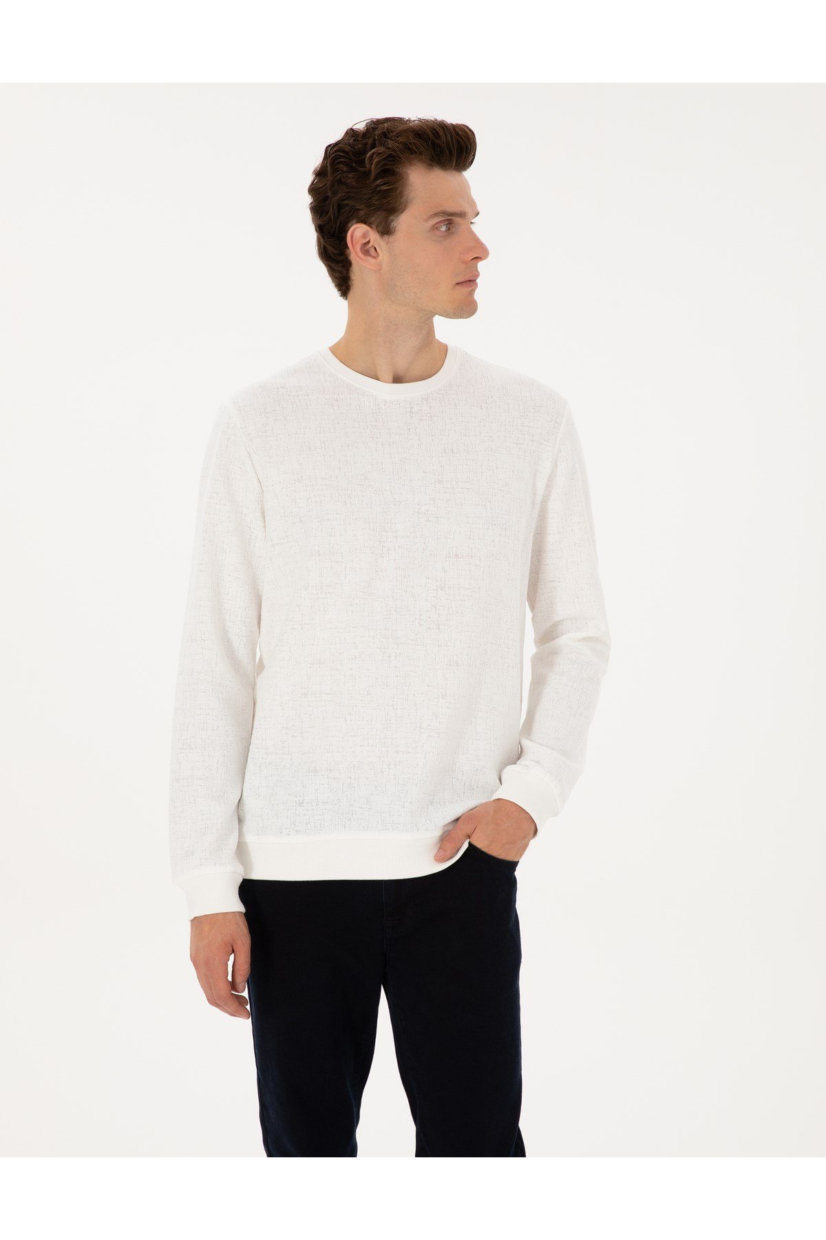 Ekru Regular Fit Sweatshirt 50313944-VR019