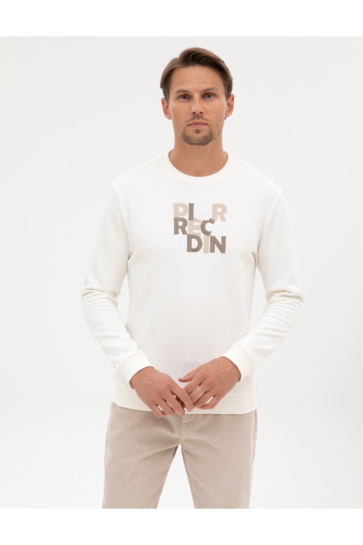 Ekru Regular Fit Sweatshirt 50316087-VR019