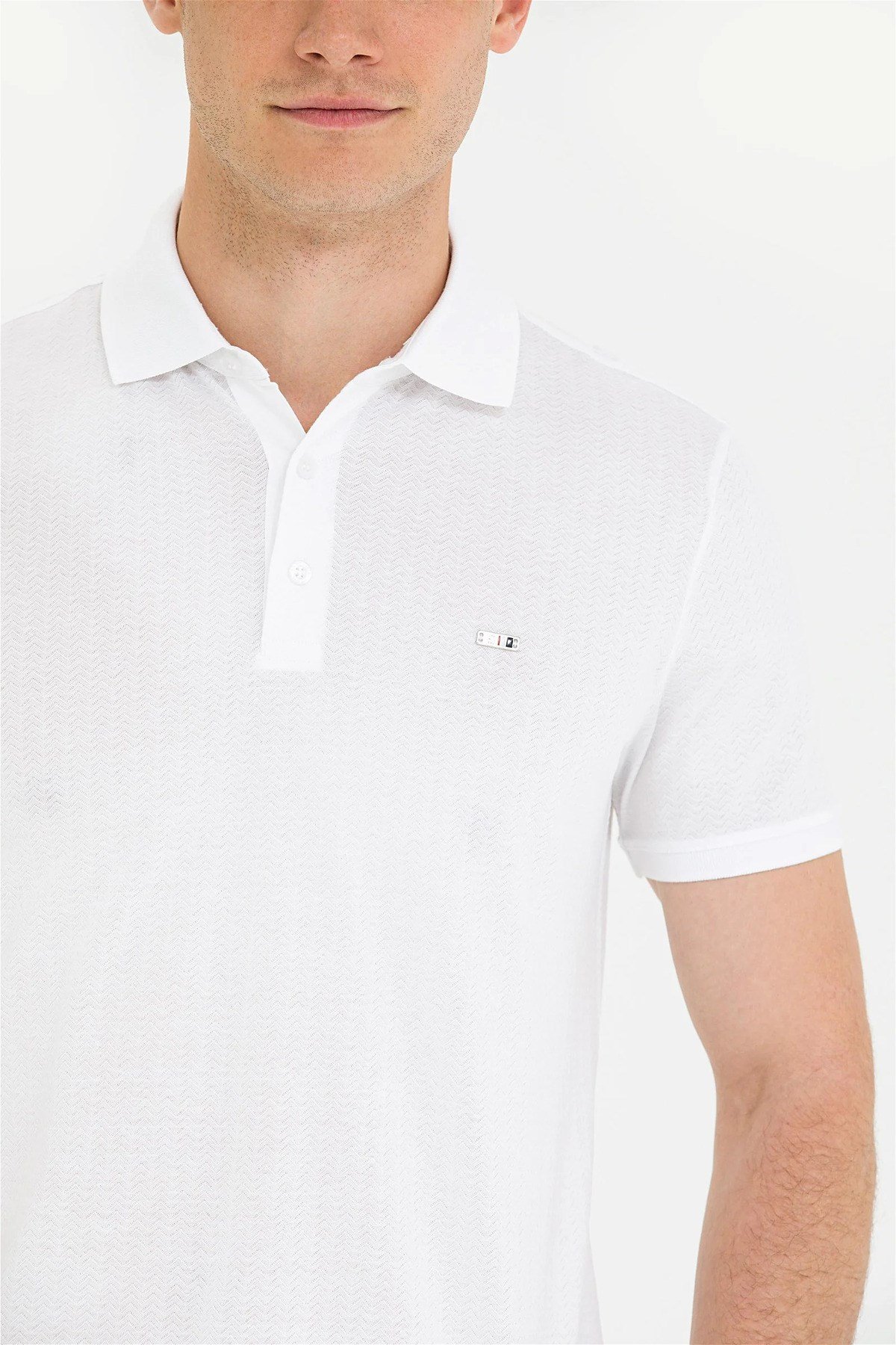 Erkek Beyaz Polo Yaka Tişört G081SZ011.000.1573404.VR013