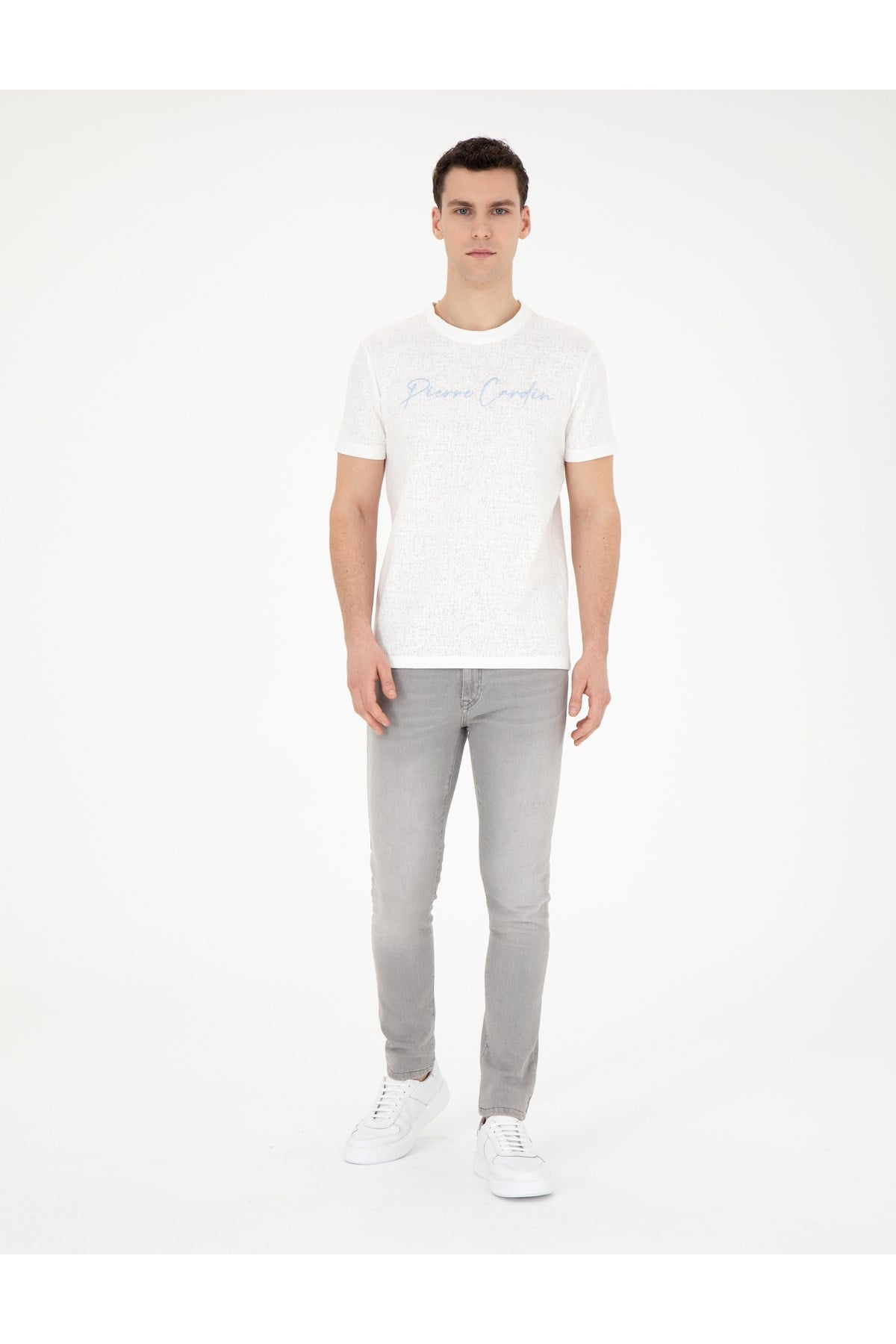 Erkek Beyaz Slim Fit Tişört 1857540