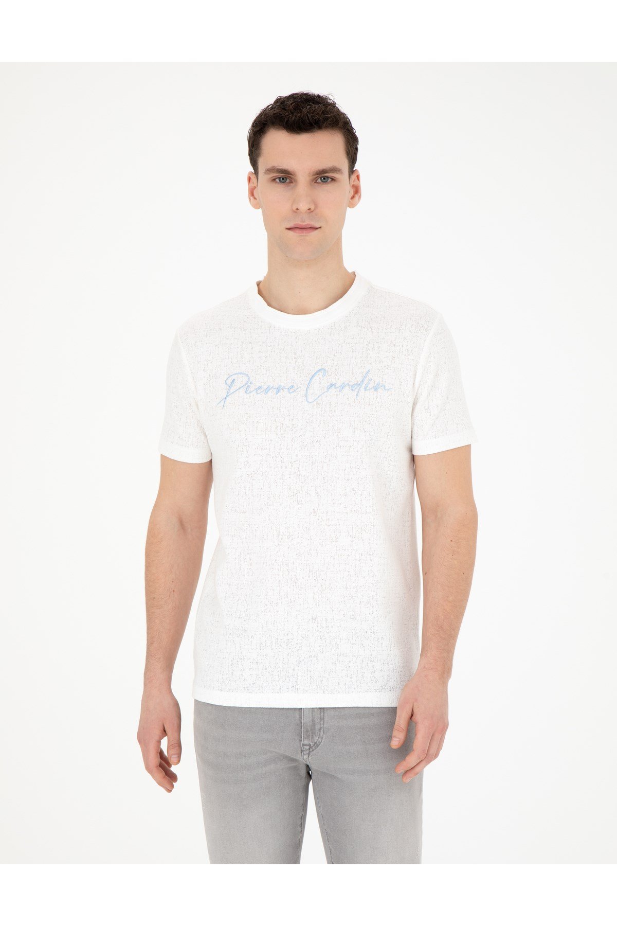 Erkek Beyaz Slim Fit Tişört 1857540