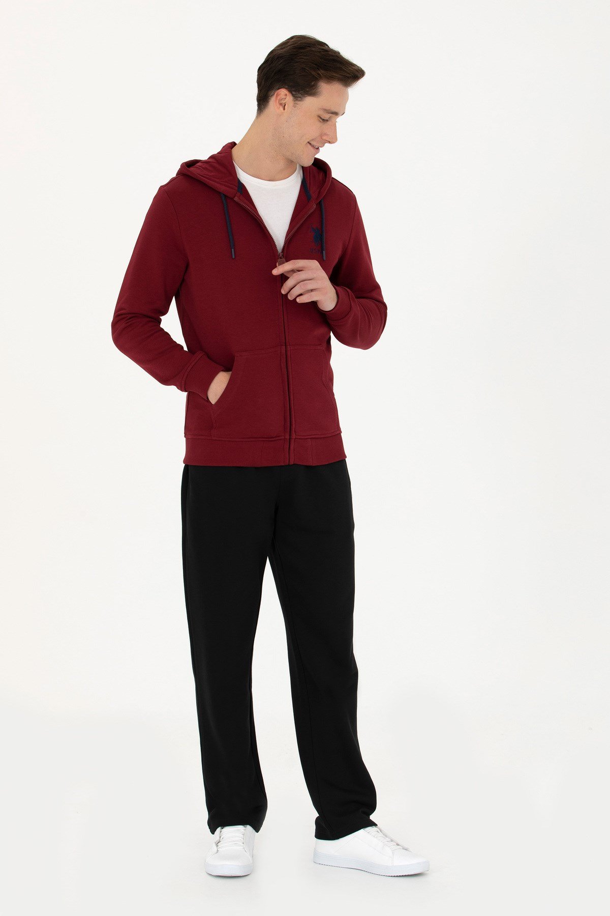 Erkek Bordo Örme Hırka 50269401-VR014