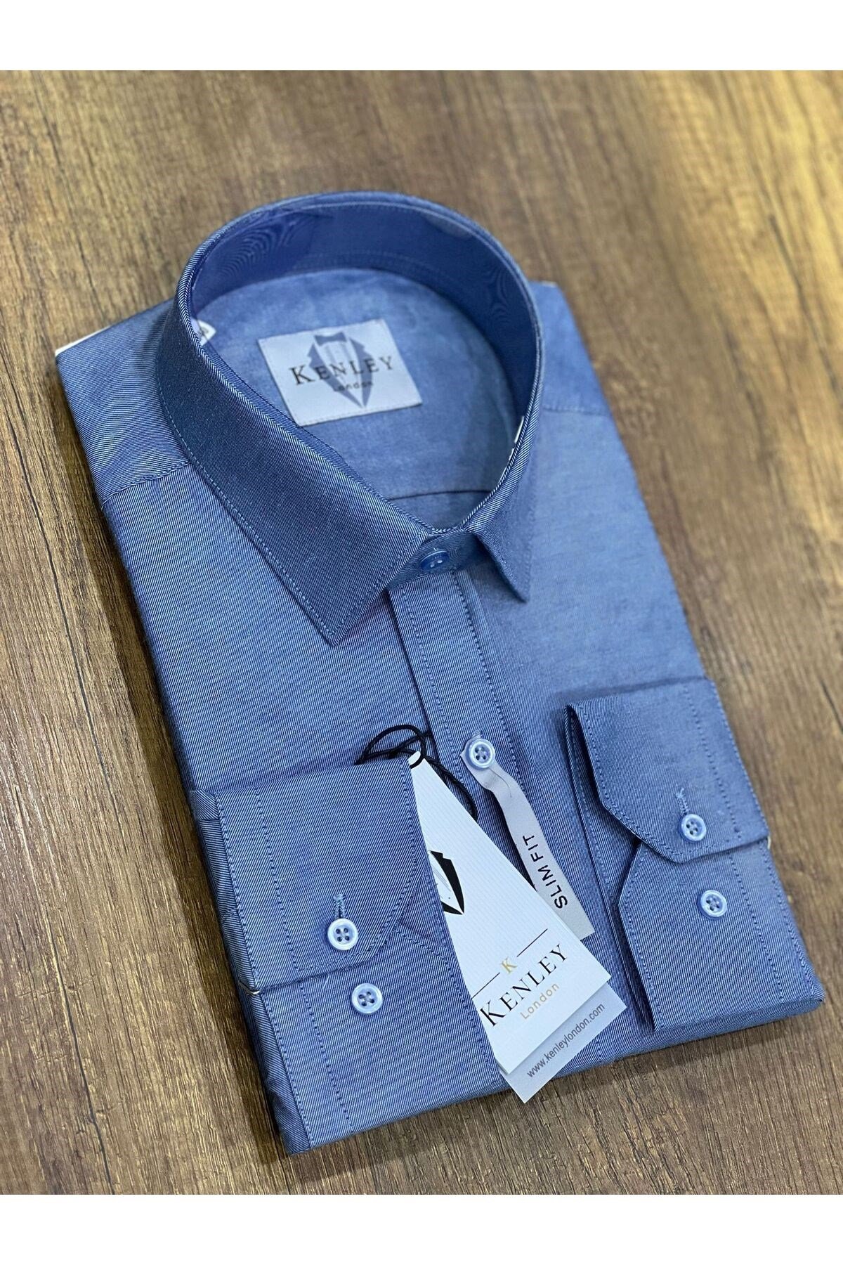 Erkek Gömlek Slim Fit %100 Pamuk