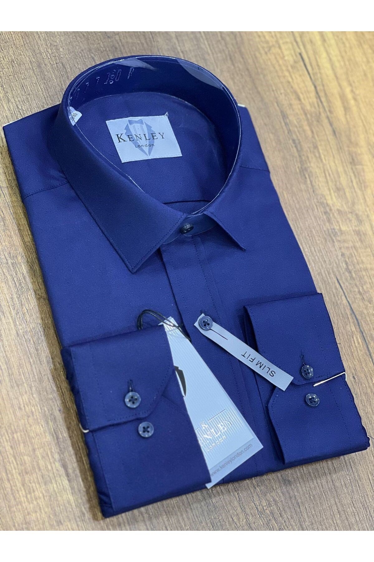 Erkek Gömlek Slim Fit %100 Pamuk