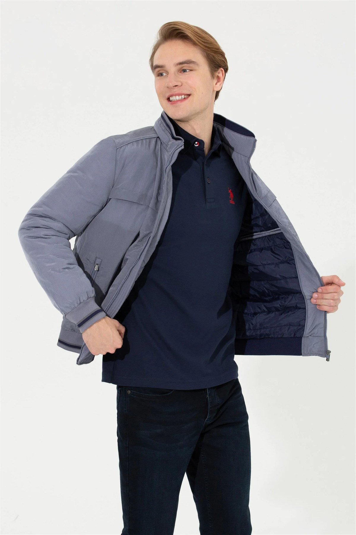 Erkek Gri Mont G081SZ0MS.000.1443174.VR024