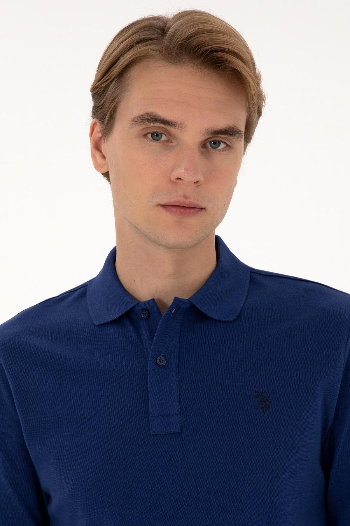 Erkek İndigo Basic Sweatshirt %100 Pamuk 2225784
