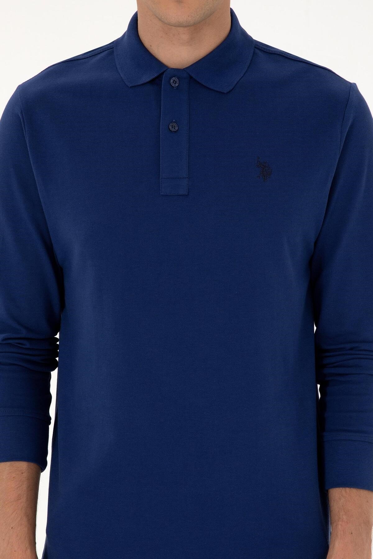 Erkek İndigo Basic Sweatshirt %100 Pamuk 2225784