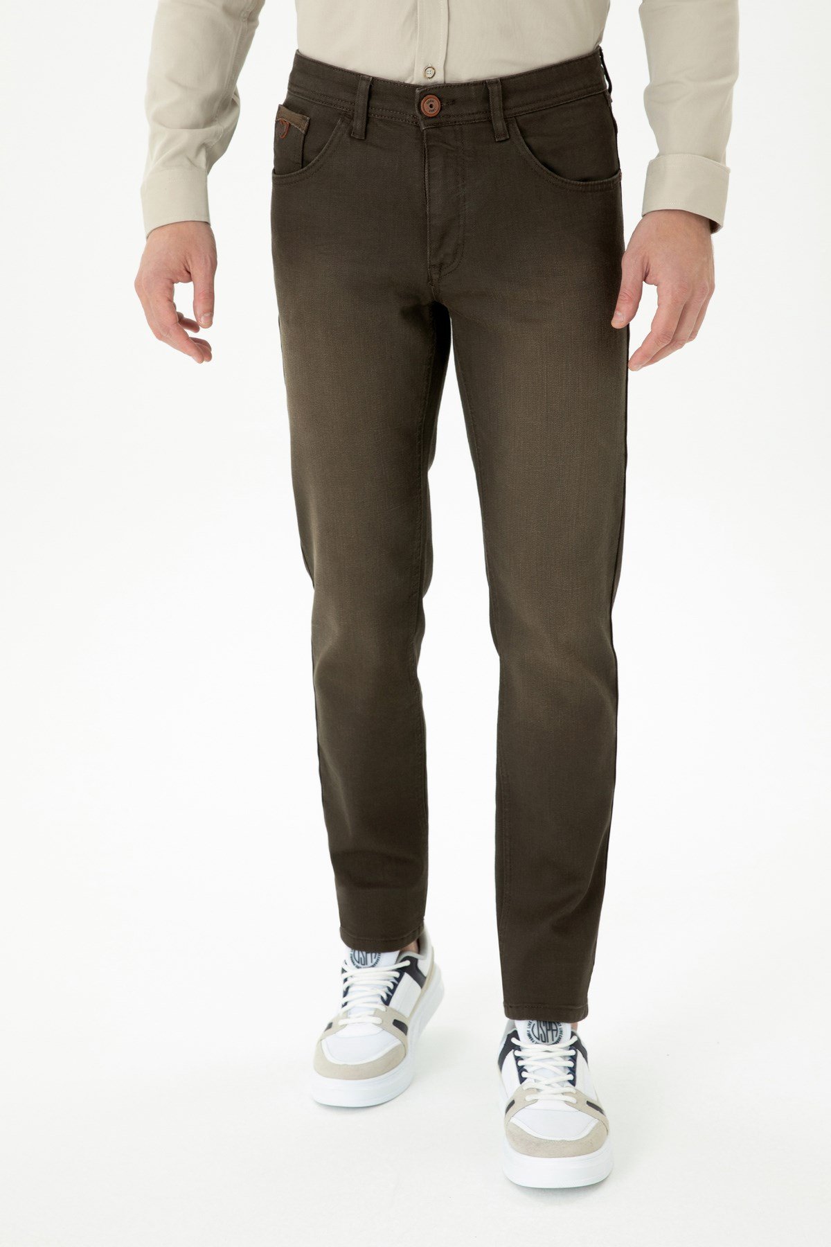 Erkek Kahverengi Jean Pantolon 50272562-VR029