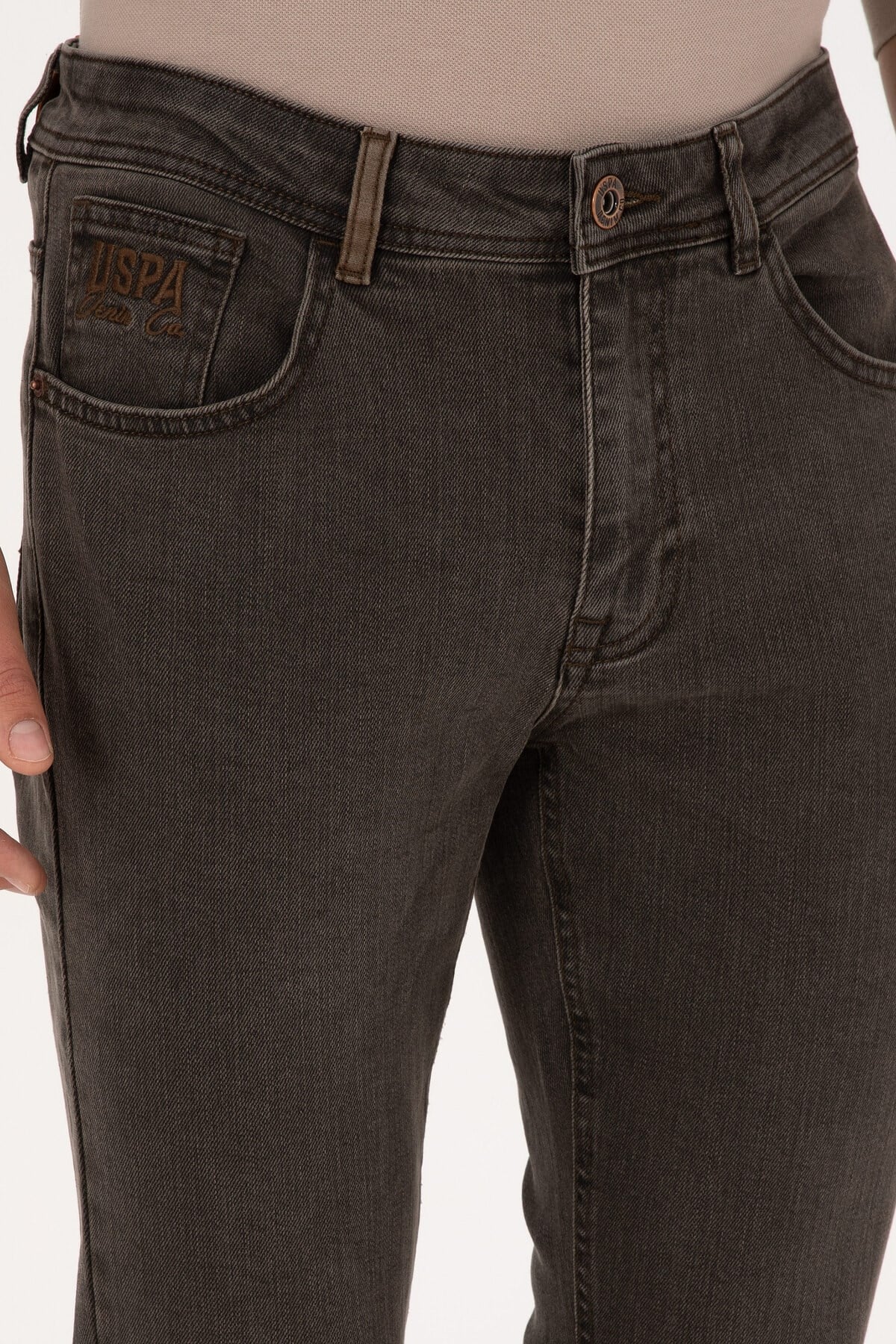 Erkek Kahverengi Slim Fit Jean Pantolon 50308279-DN0031