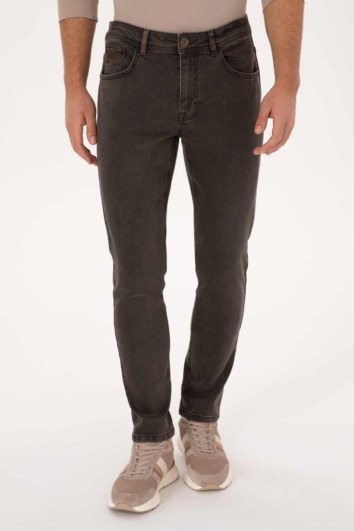 Erkek Kahverengi Slim Fit Jean Pantolon 50308279-DN0031