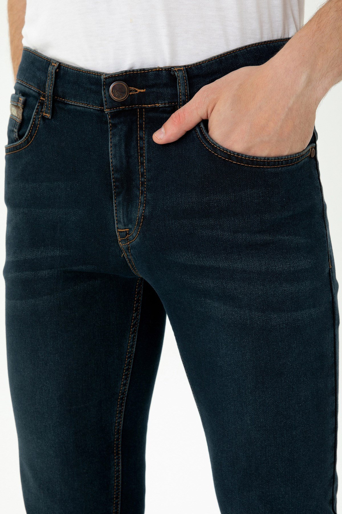 Erkek Koyu Mavi Jean Pantolon 50272581-DN0023