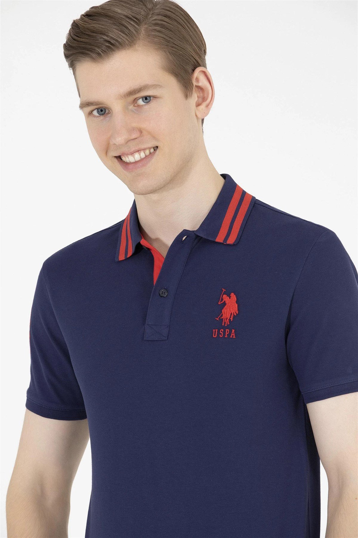 Erkek Lacivert Basic Polo Yaka Tişört G081GL011.000.1571222.VR033