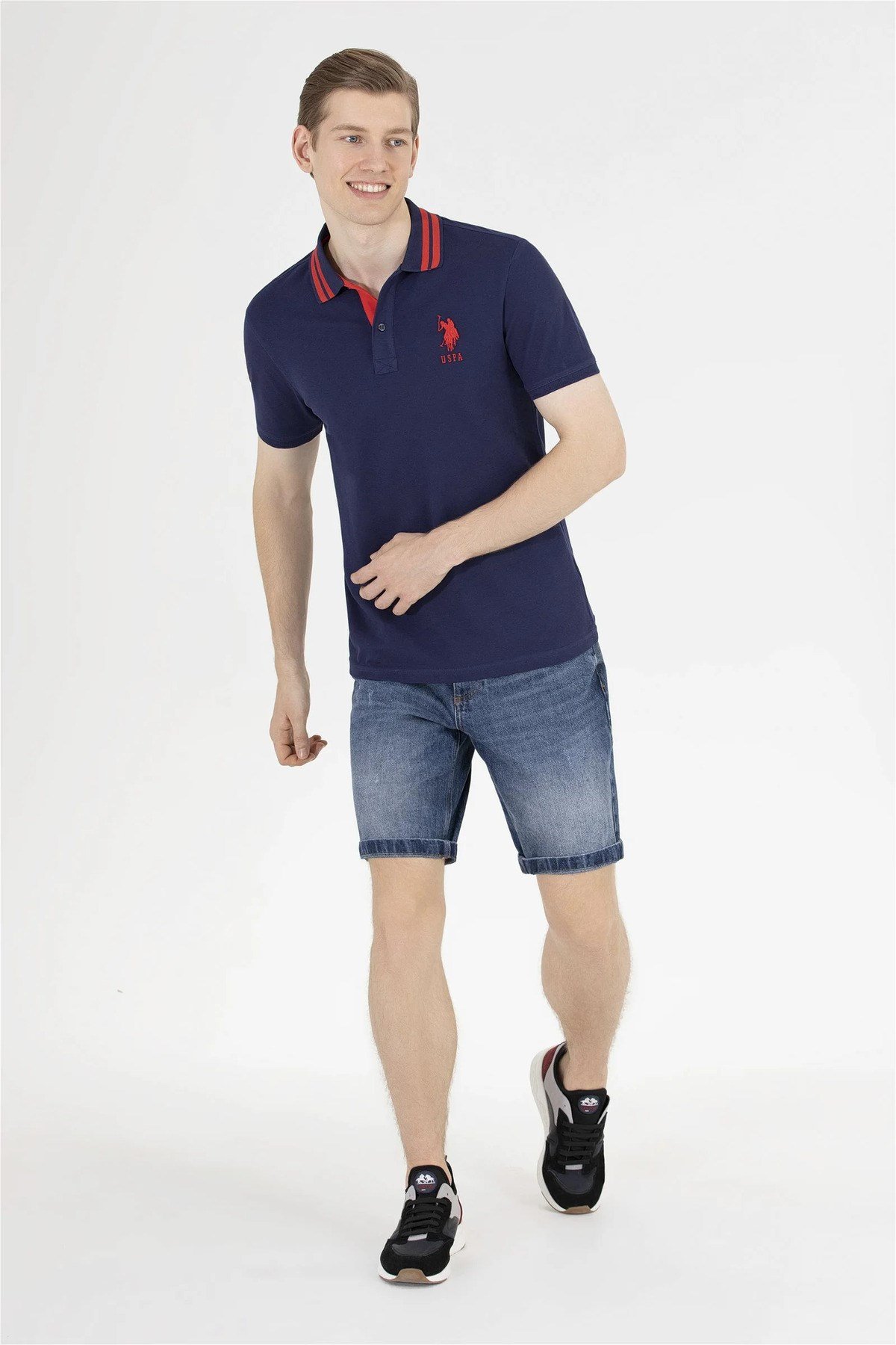 Erkek Lacivert Basic Polo Yaka Tişört G081GL011.000.1571222.VR033