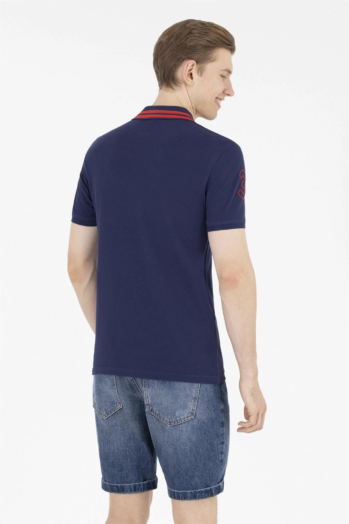 Erkek Lacivert Basic Polo Yaka Tişört G081GL011.000.1571222.VR033