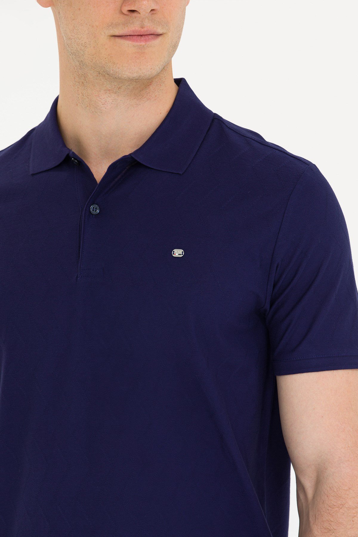 Erkek Lacivert Polo Yaka Tişört 50263351-vr033