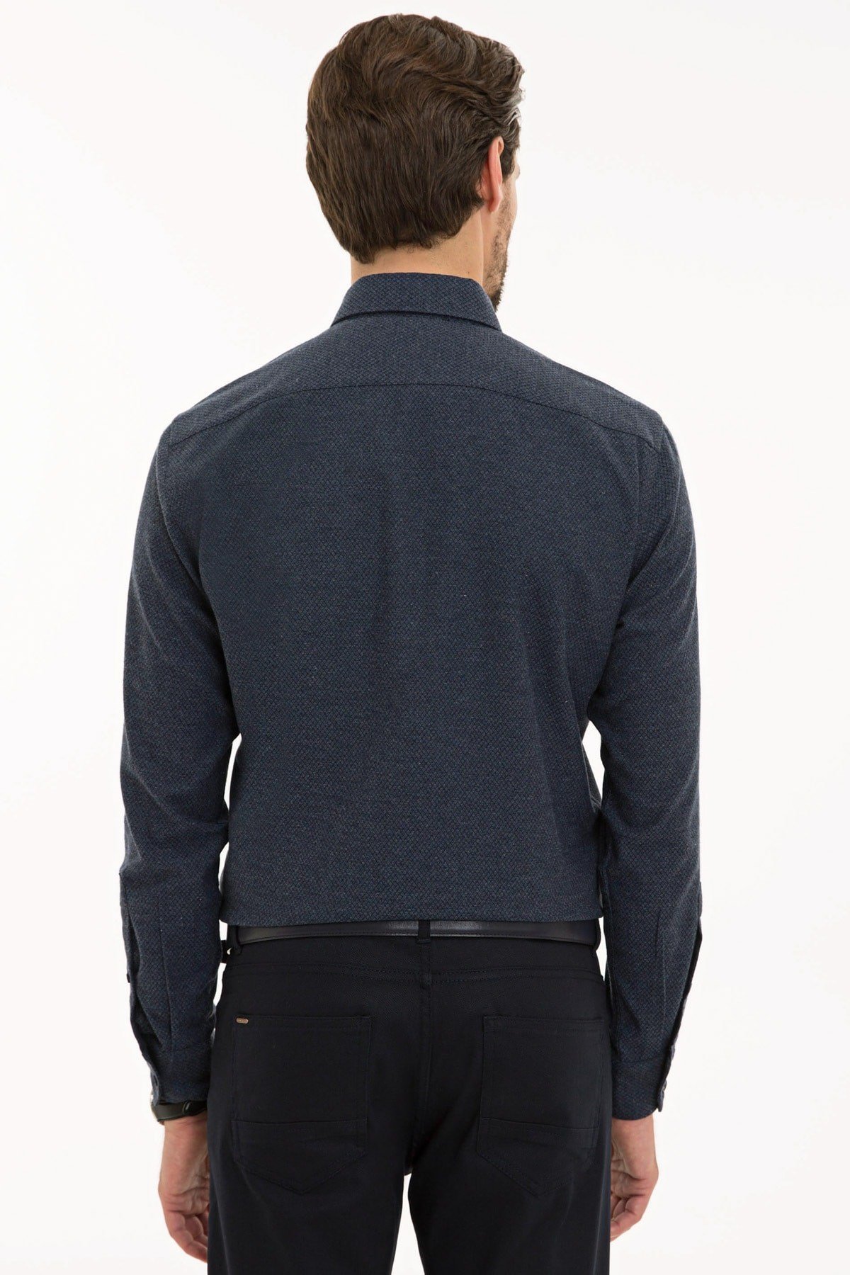 Erkek Lacivert Slim Fit Gömlek