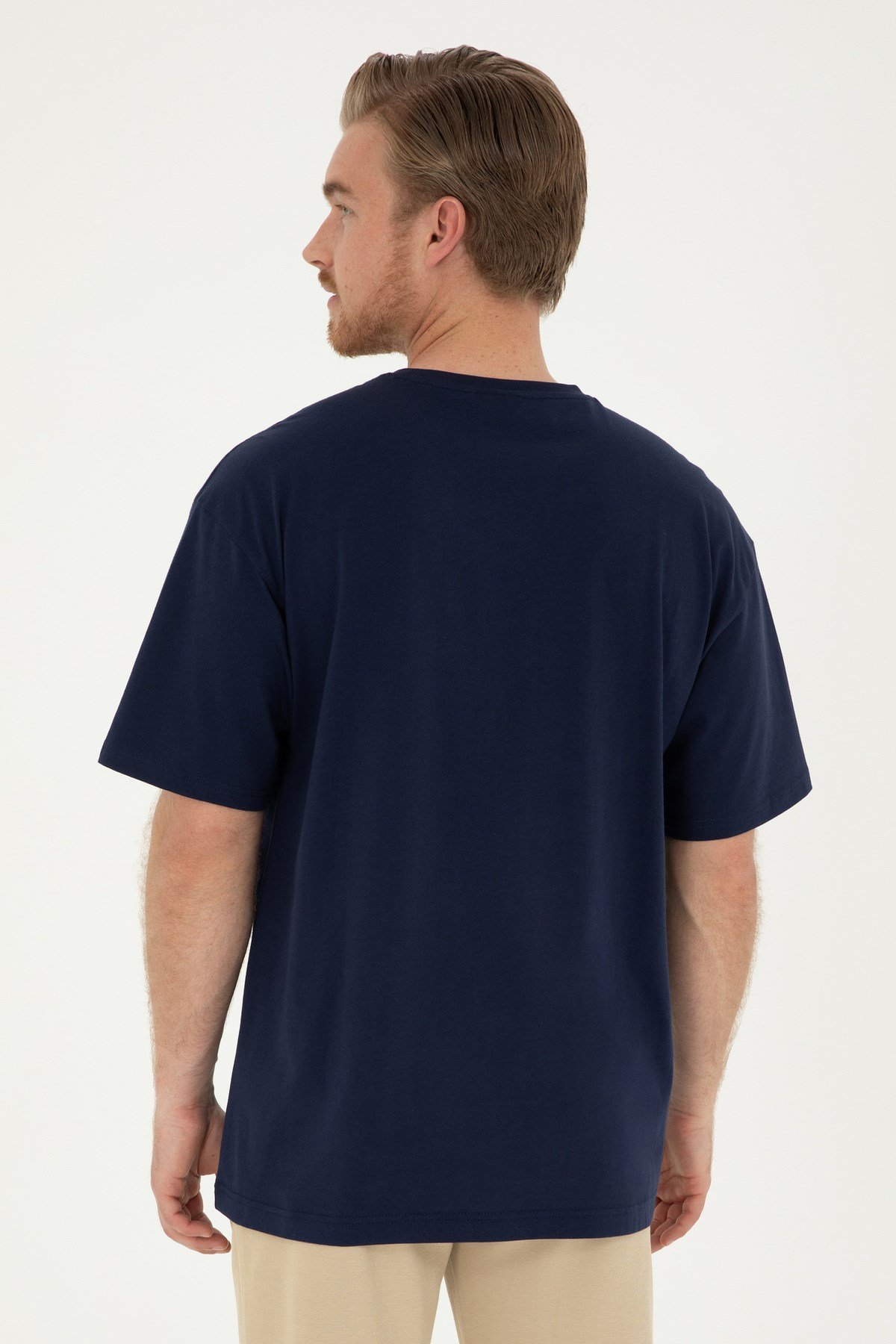 Erkek Lacivert T-Shirt %100 Pamuk 1824940
