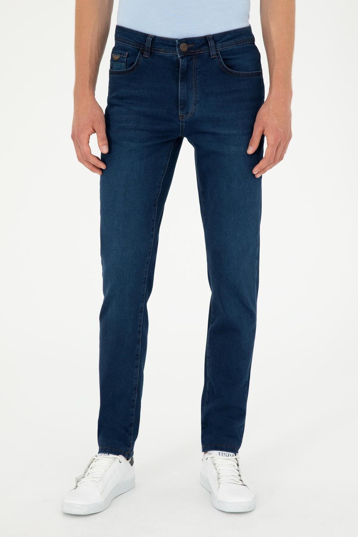 Erkek Mavi Jean Slim Fit Pantolon
