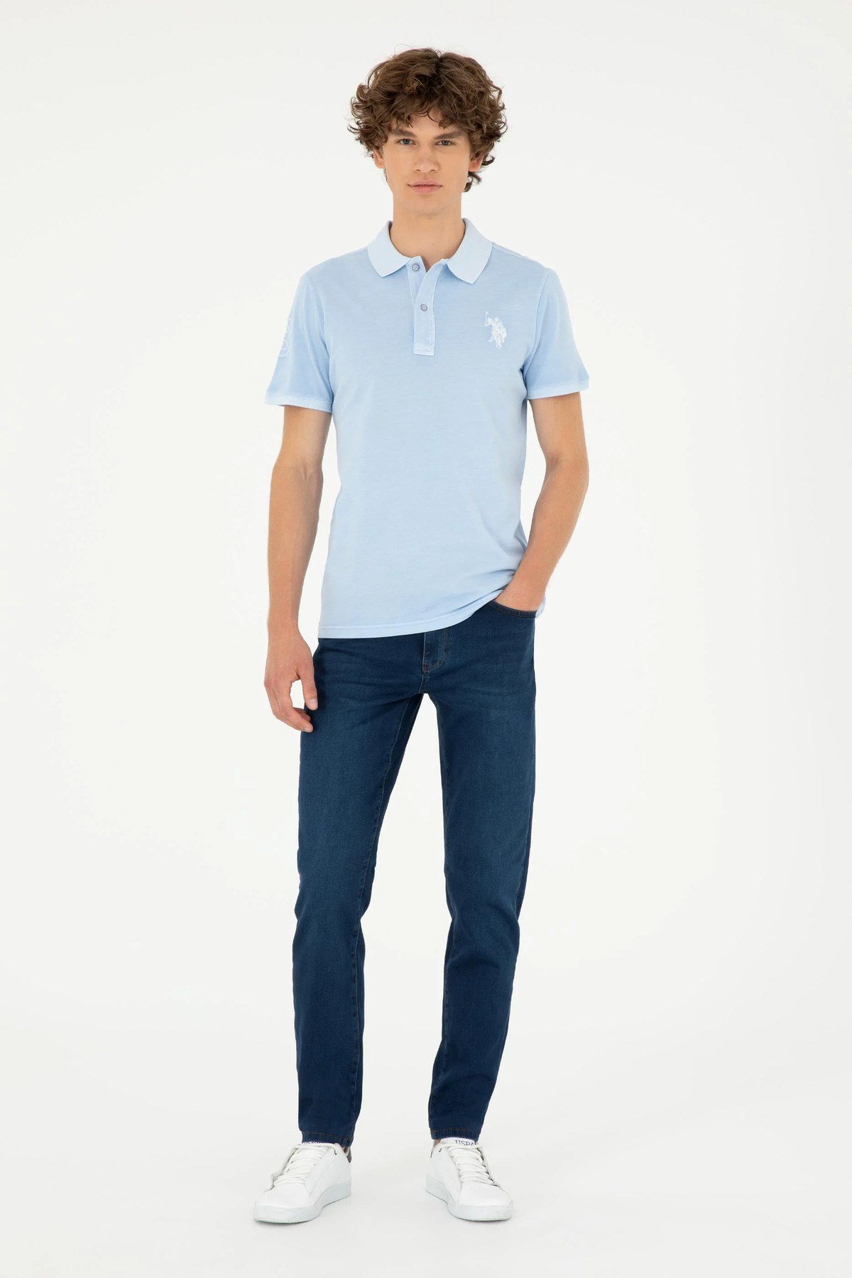 Erkek Mavi Jean Slim Fit Pantolon