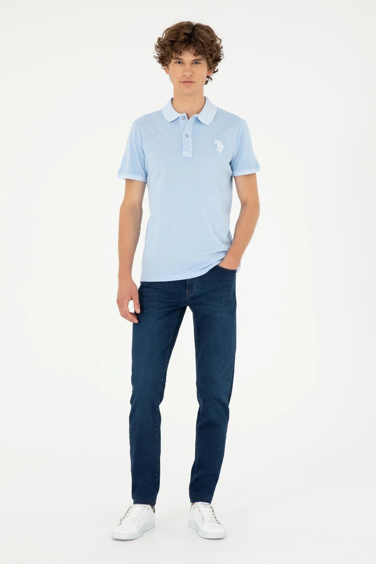 Erkek Mavi Jean Slim Fit Pantolon