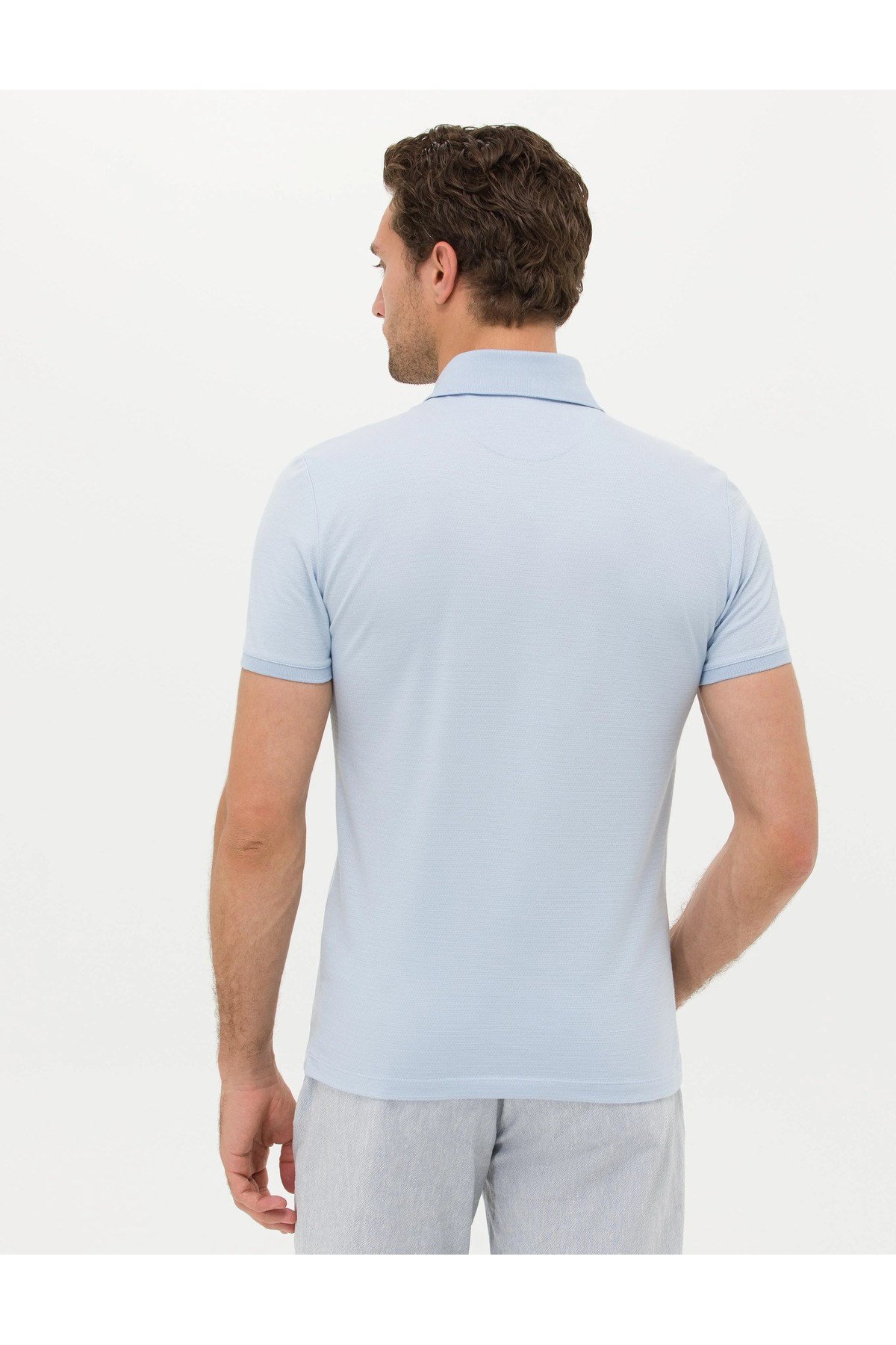Erkek Mavi Slim Fit T-Shirt G051SZ011.000.1592489.VR036