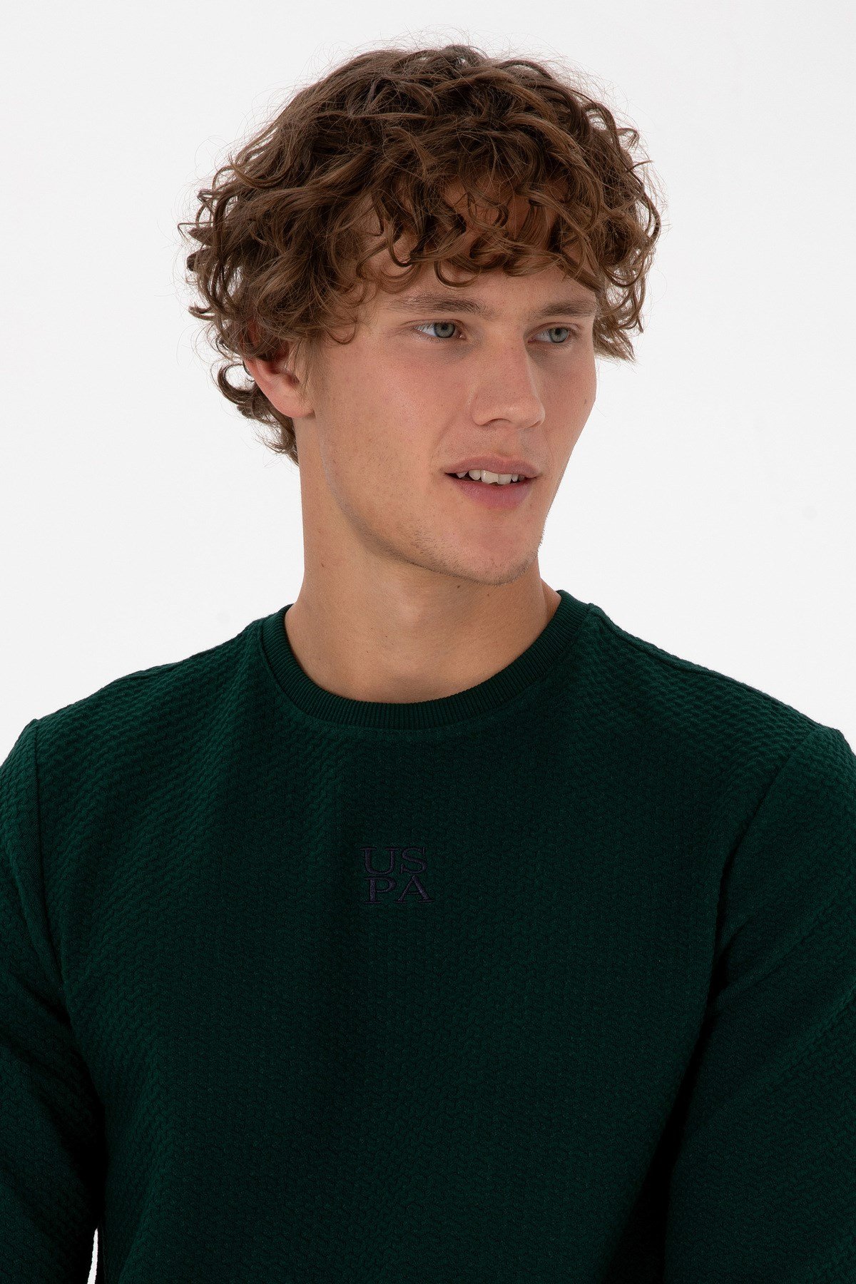 Erkek Regular Fit Bisiklet Yaka Krem Sweatshirt 2237151