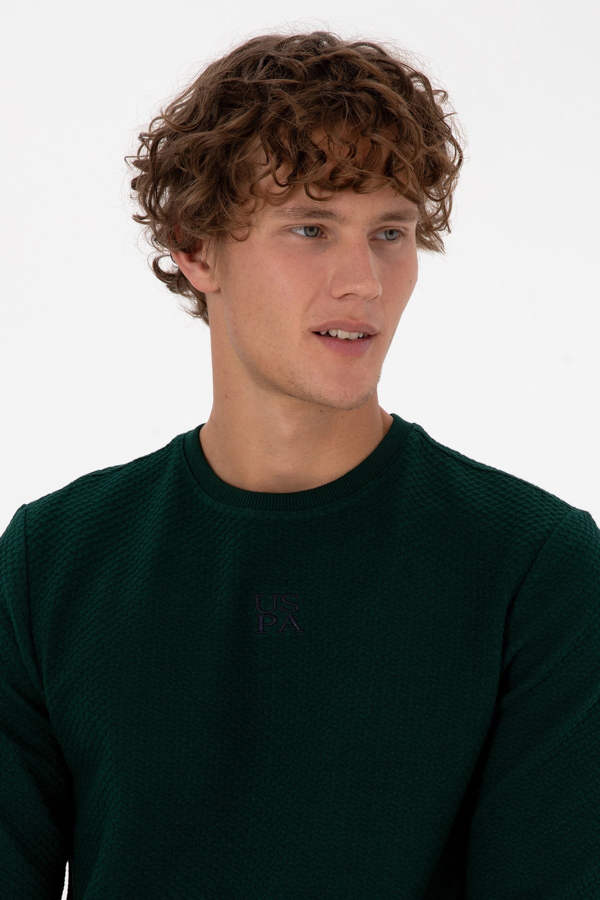 Erkek Regular Fit Bisiklet Yaka Krem Sweatshirt 2237151