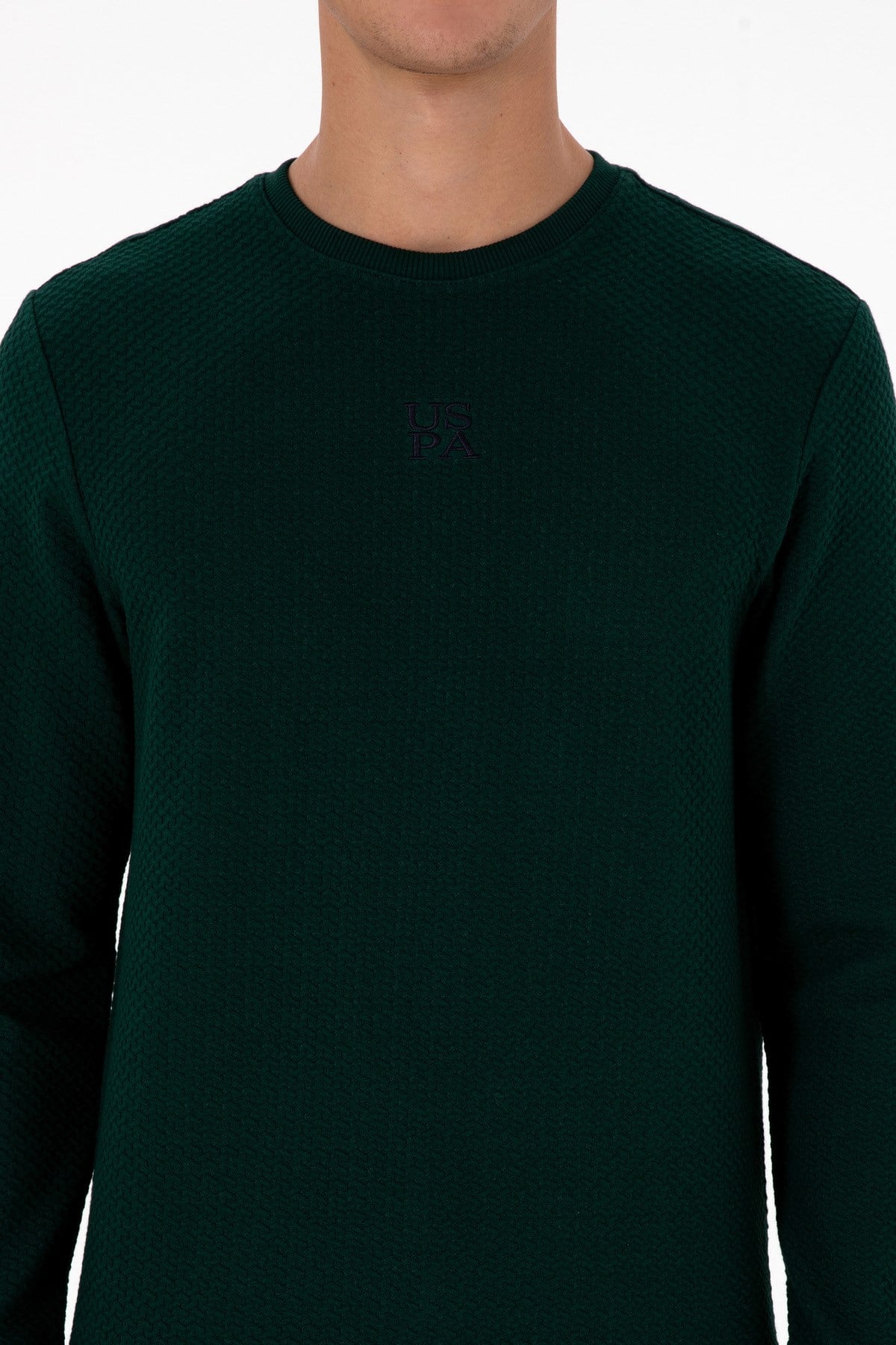 Erkek Regular Fit Bisiklet Yaka Krem Sweatshirt 2237151