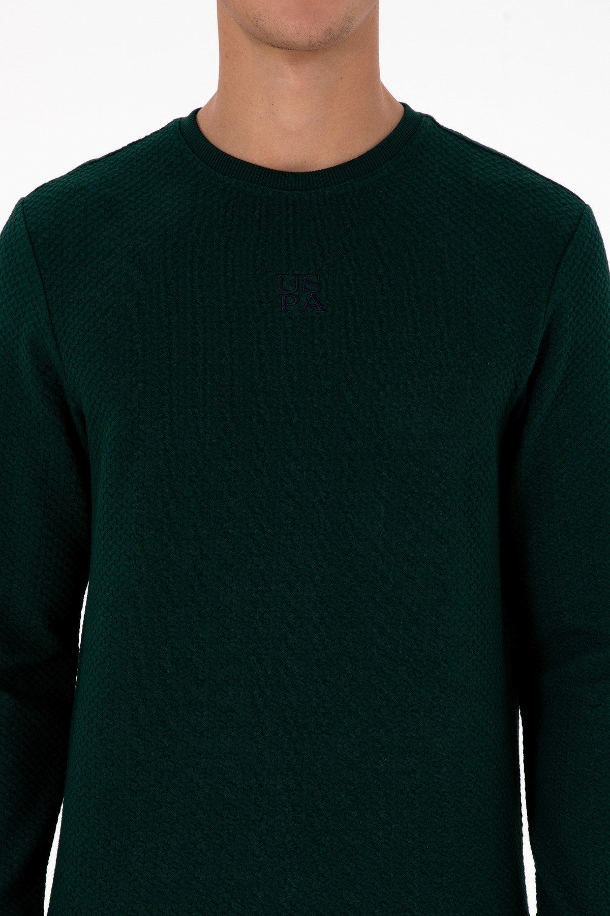 Erkek Regular Fit Bisiklet Yaka Krem Sweatshirt 2237151