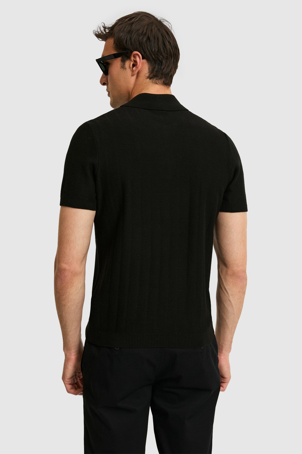 Erkek Regular Fit Polo Yaka Beyaz Tişört 50320038-VR071