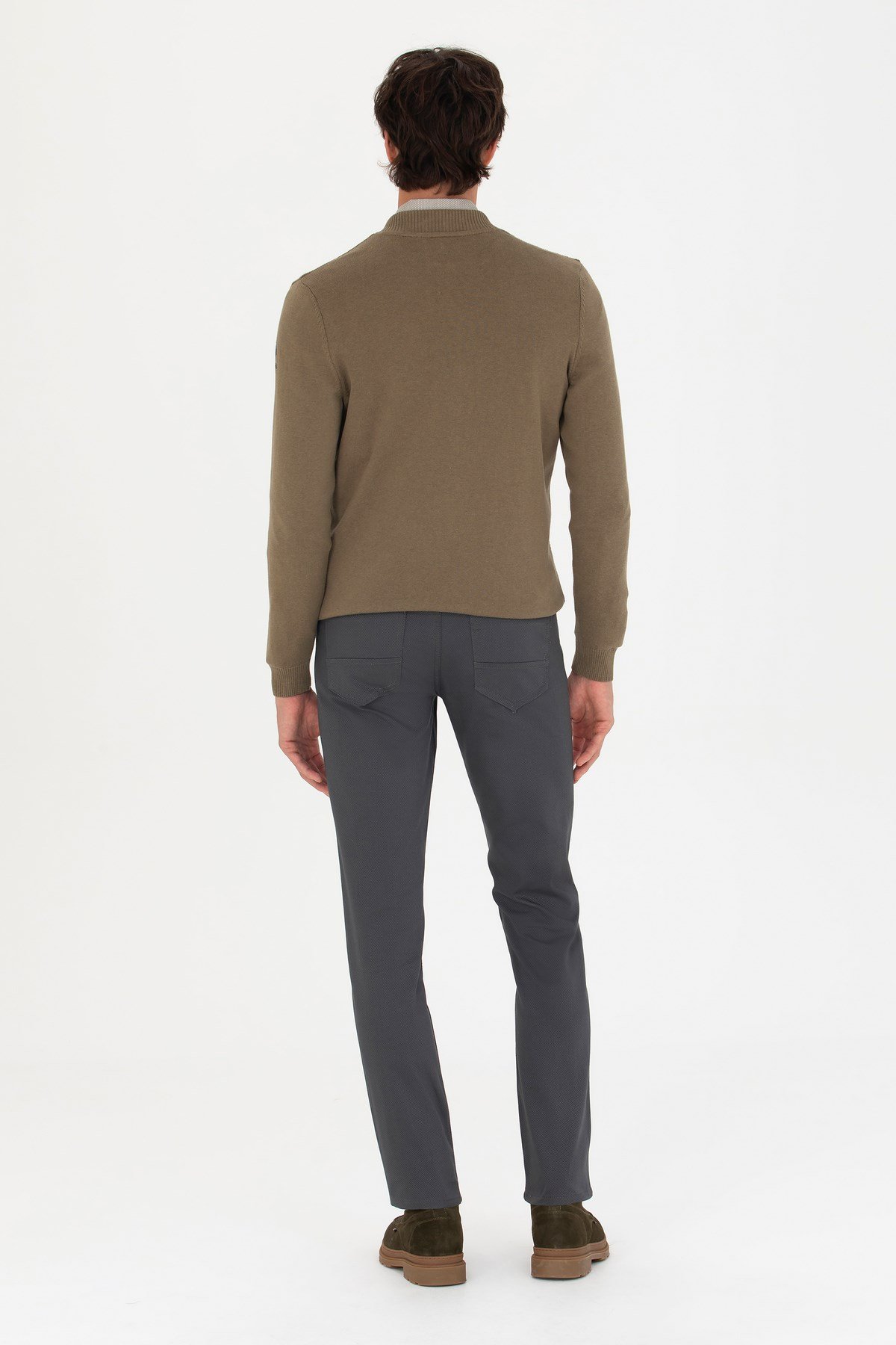 Erkek Slim Fit Antrasit Kanvas / Chino Pantolon 50275582-VR006