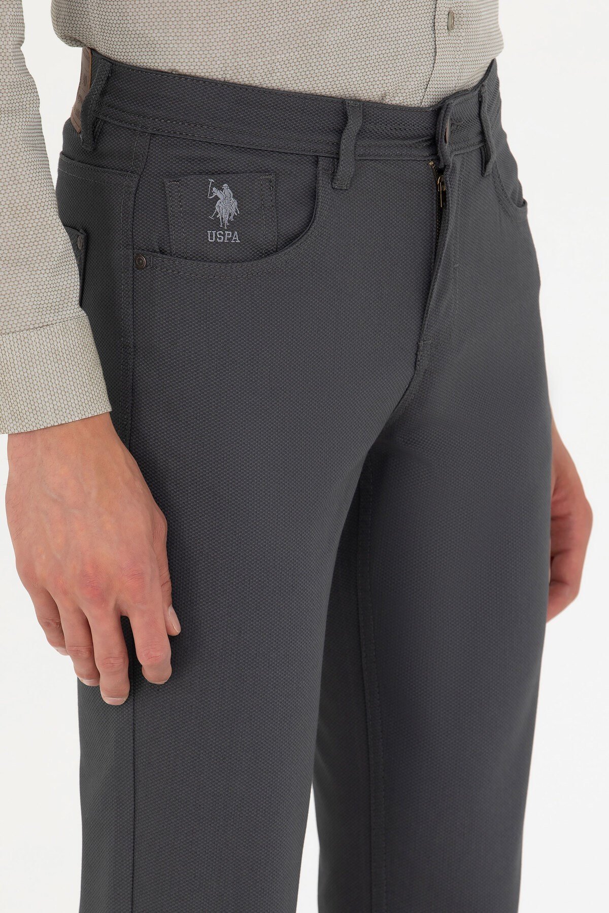 Erkek Slim Fit Antrasit Kanvas / Chino Pantolon 50275582-VR006