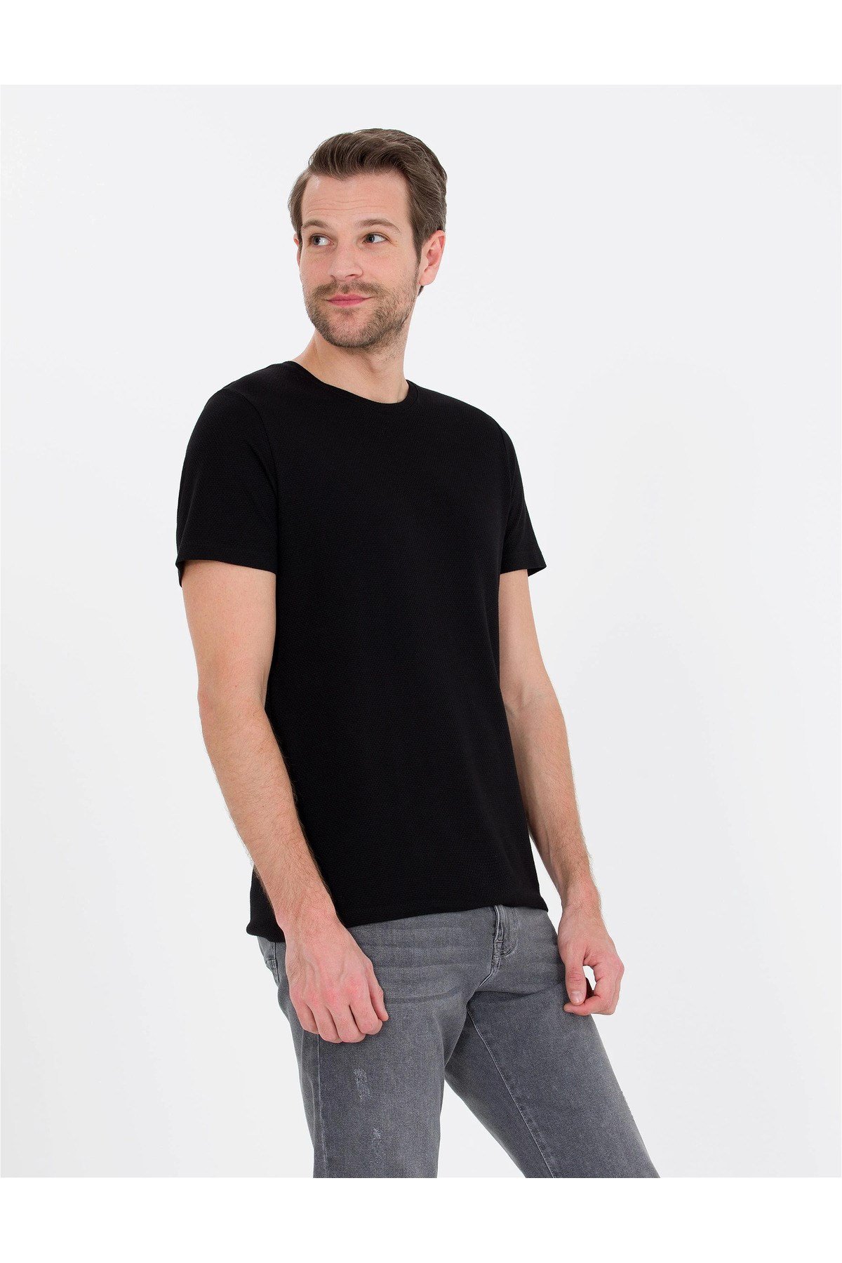 Erkek Slim Fit Basic Tişört G021SZ011.000.1613498.VR046