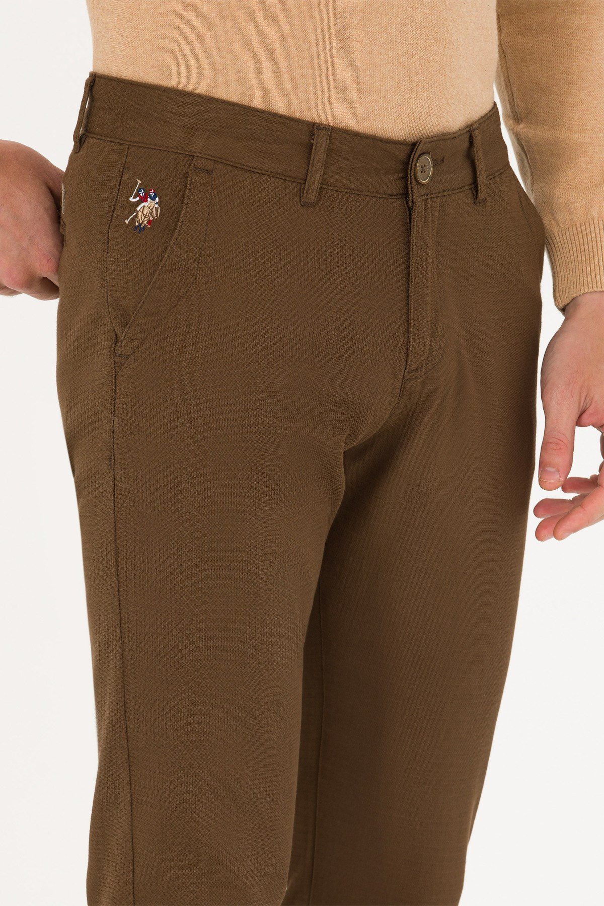 Erkek Slim Fit Coconut Kanvas Pantolon 50275828-VR153