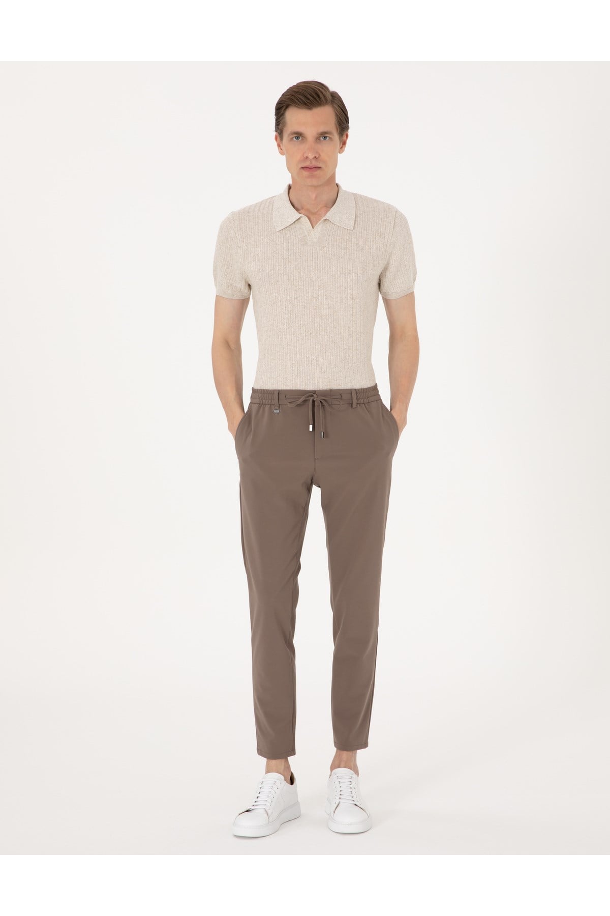 Erkek Slim Fit Düz Pantolon 2163496