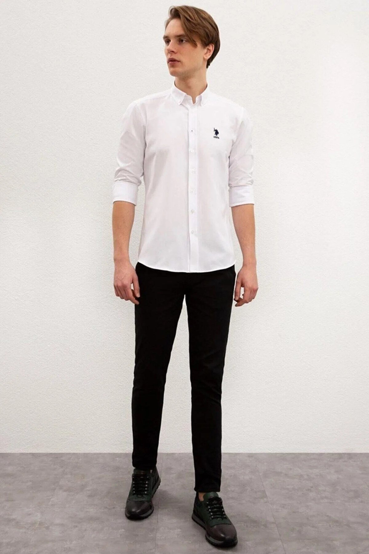 Erkek Slim Fit Gömlek Beyaz 1450315