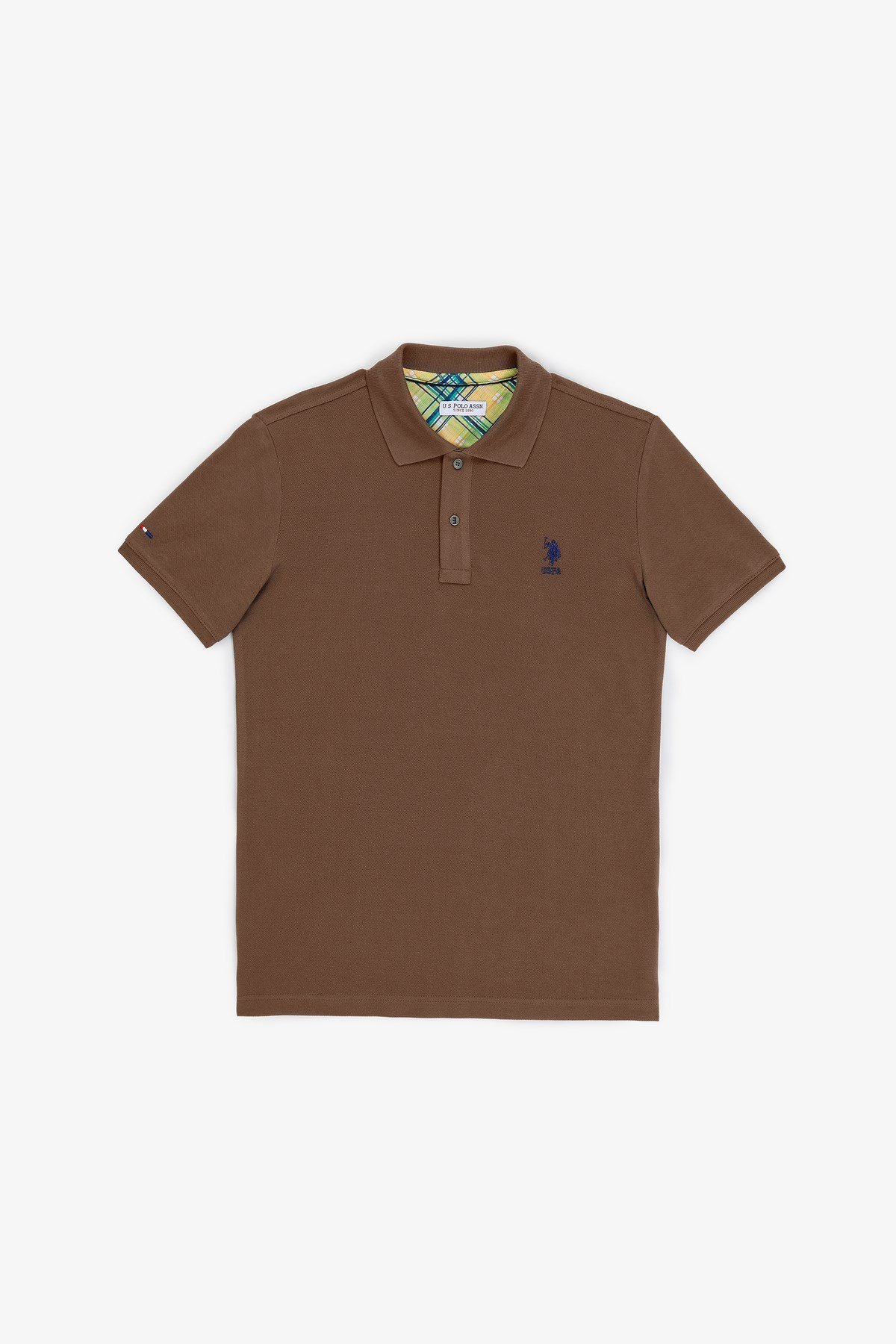 Erkek Slim Fit Polo Yaka Mavi Basic Tişört 50322304-VR036
